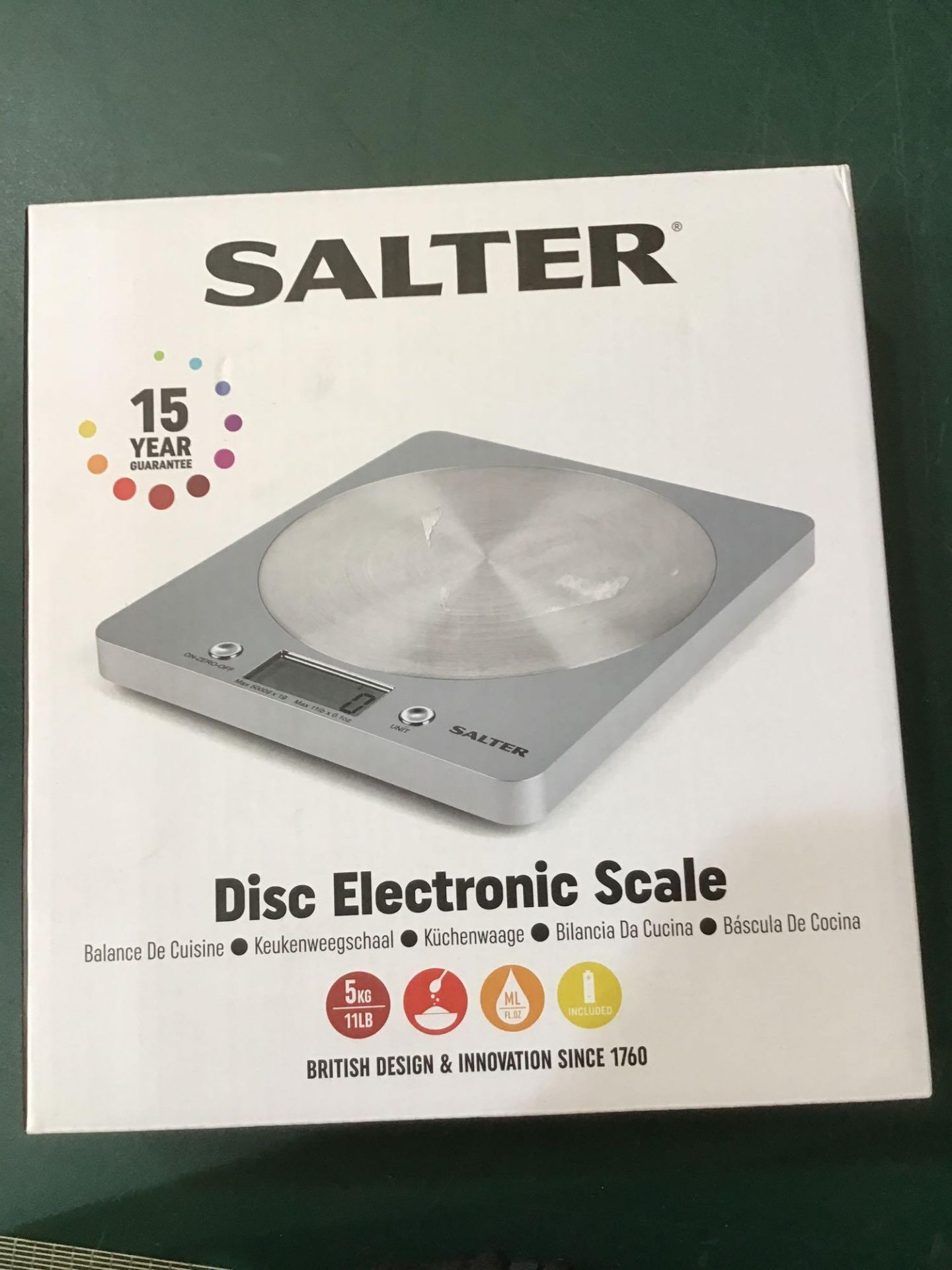 Salter Digital Kitchen Weighing Scales - Slim Design Electronic Cooking Appliance £12.89 RRP - Image 2 of 5