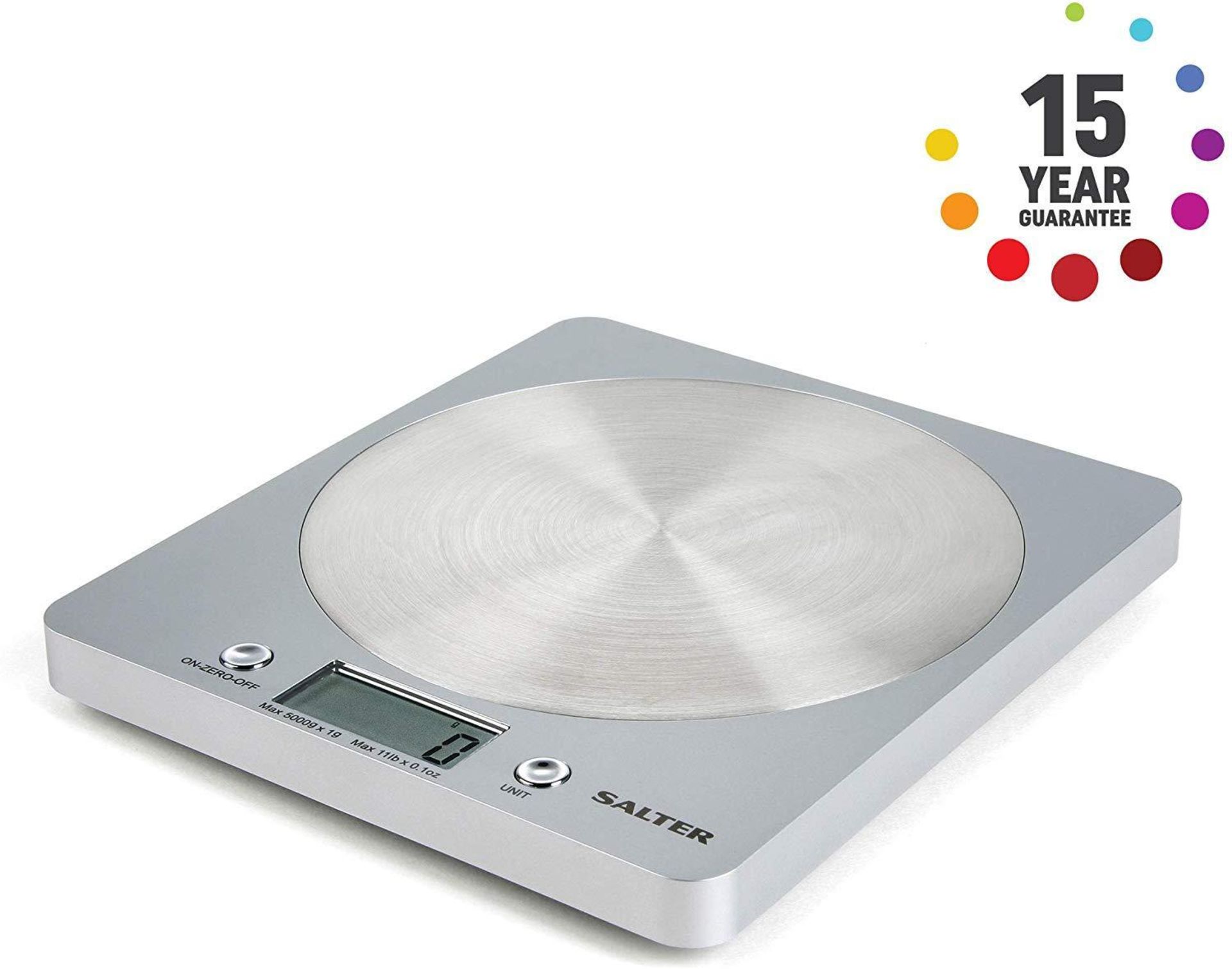 Salter Digital Kitchen Weighing Scales - Slim Design Electronic Cooking Appliance £12.89 RRP