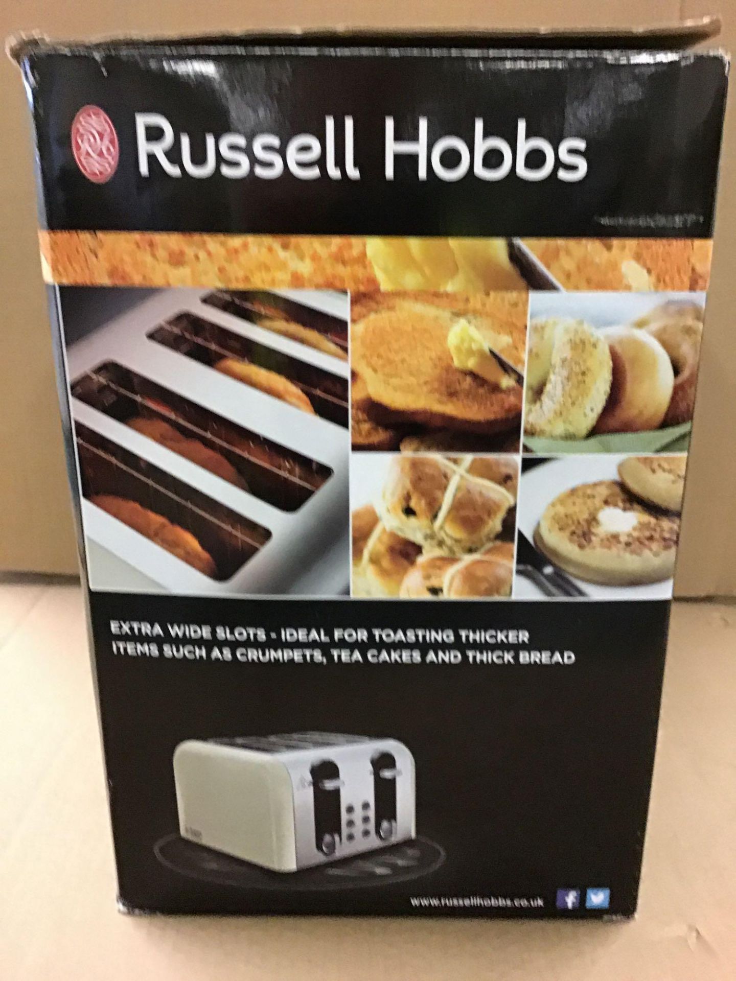 Russell Hobbs 22408 Worcester 4 Slice Toaster - Cream 852/6500 £29.99 RRP - Image 3 of 6