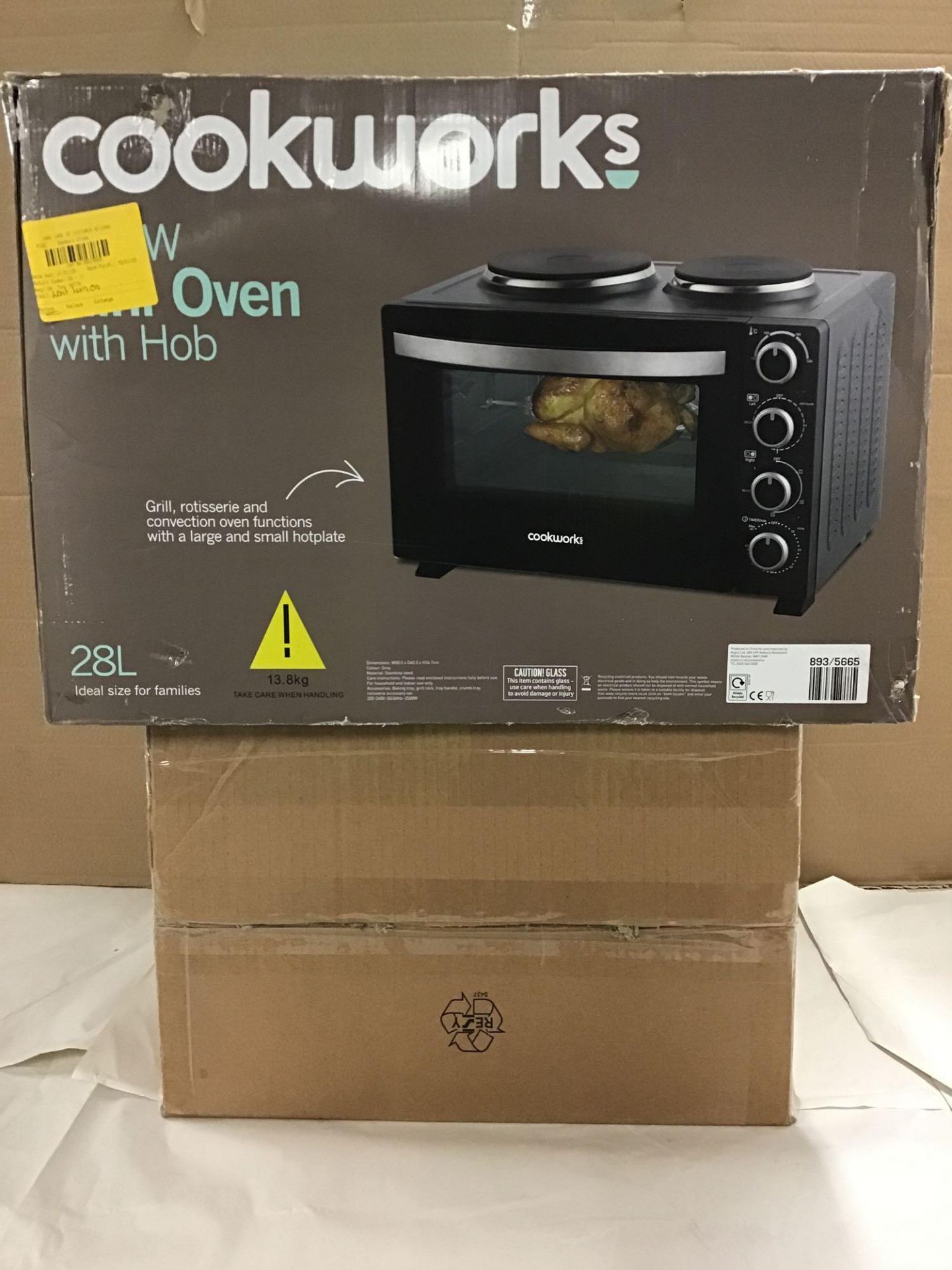 Cookworks 28L Mini Oven with Hob 893/5665 £99.99 RRP - Image 3 of 5