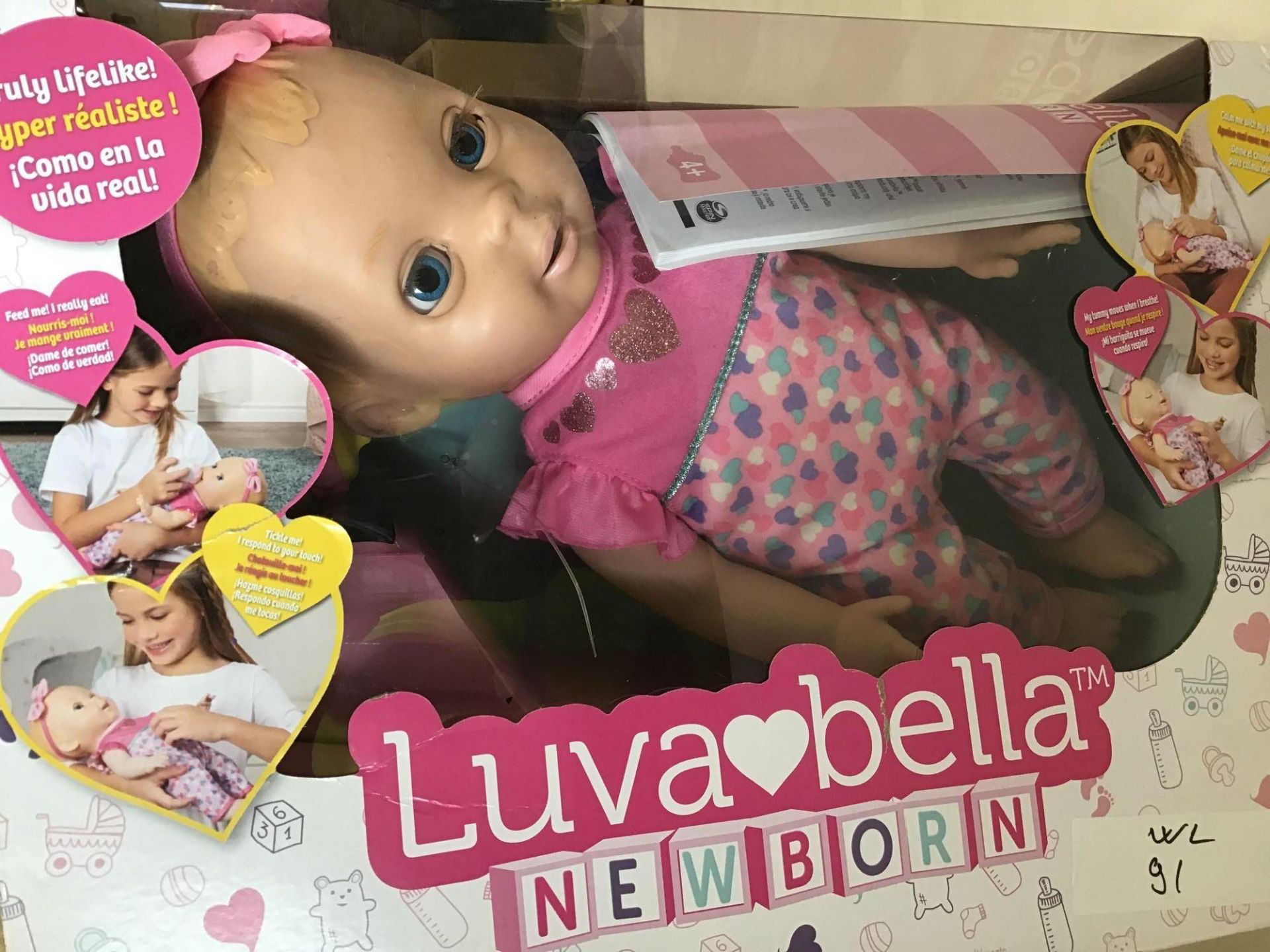 Luvabella Newborn Blonde Interactive Baby Doll, £50.00 RRP - Image 3 of 4