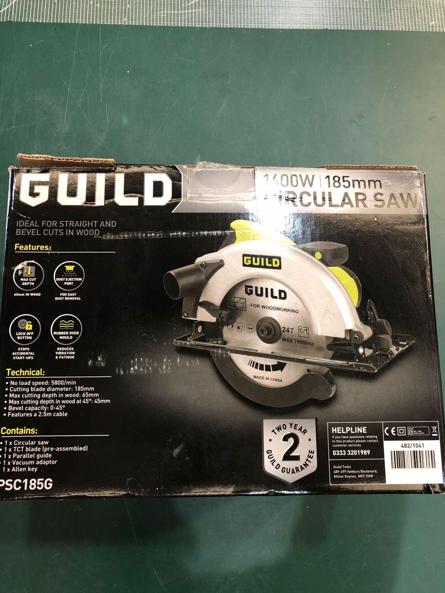 Guild 185mm Circular Saw - 1400W 482/1041 £50.00 RRP - Image 2 of 5