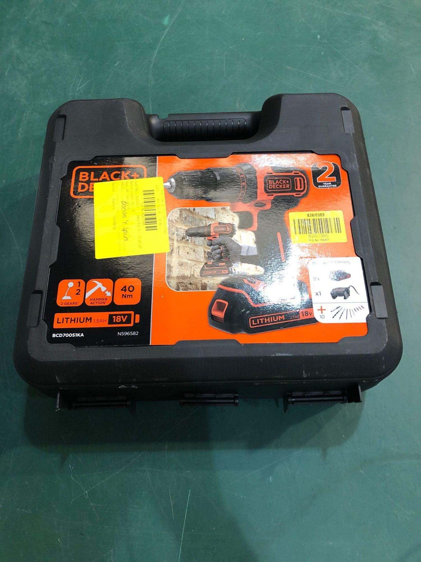 Black + Decker Cordless Hammer Drill with Battery - 18V 826/0385 £50.00 RRP - Image 2 of 4