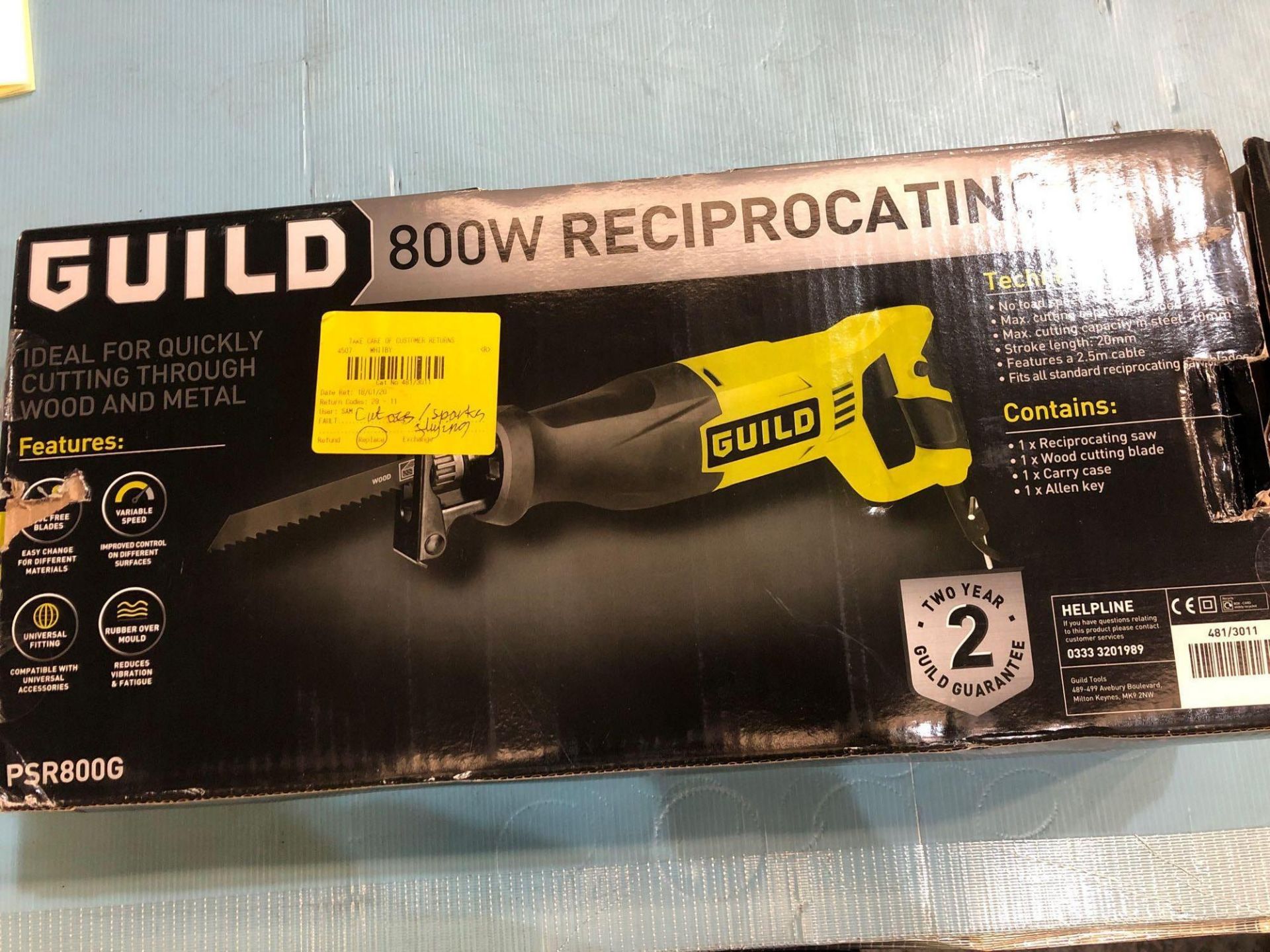 Guild Reciprocating Saw - 800W 481/3011 £50.00 RRP - Image 2 of 6