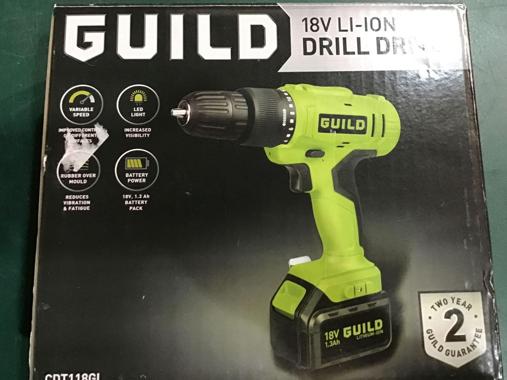Guild 1.3Ah Cordless Hammer Drill - 18V £40.00 RRP - Image 3 of 4