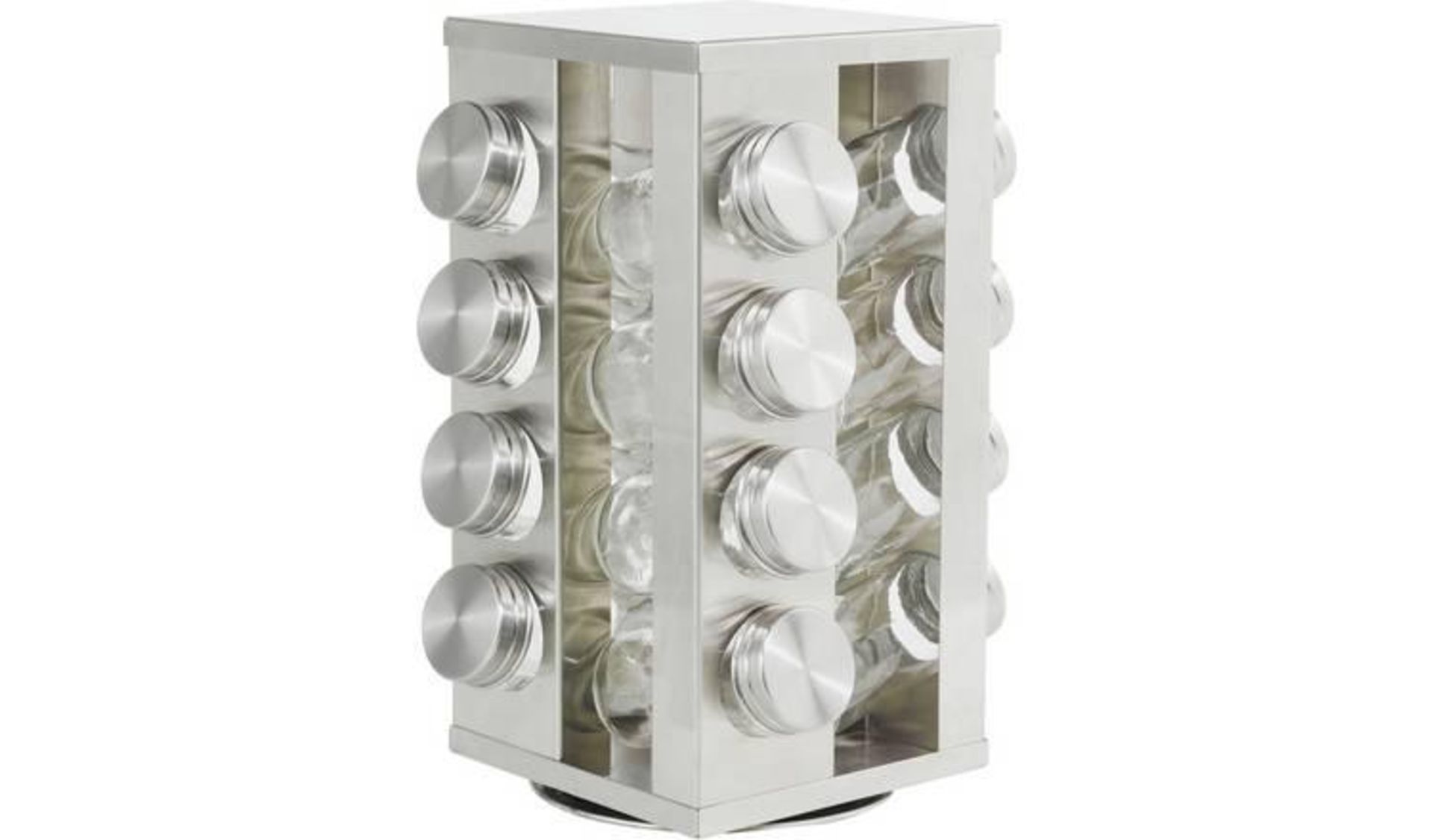 Argos Home 16 Jar Stainless Steel Revolving Spice Rack 915/9433 £18.00 RRP