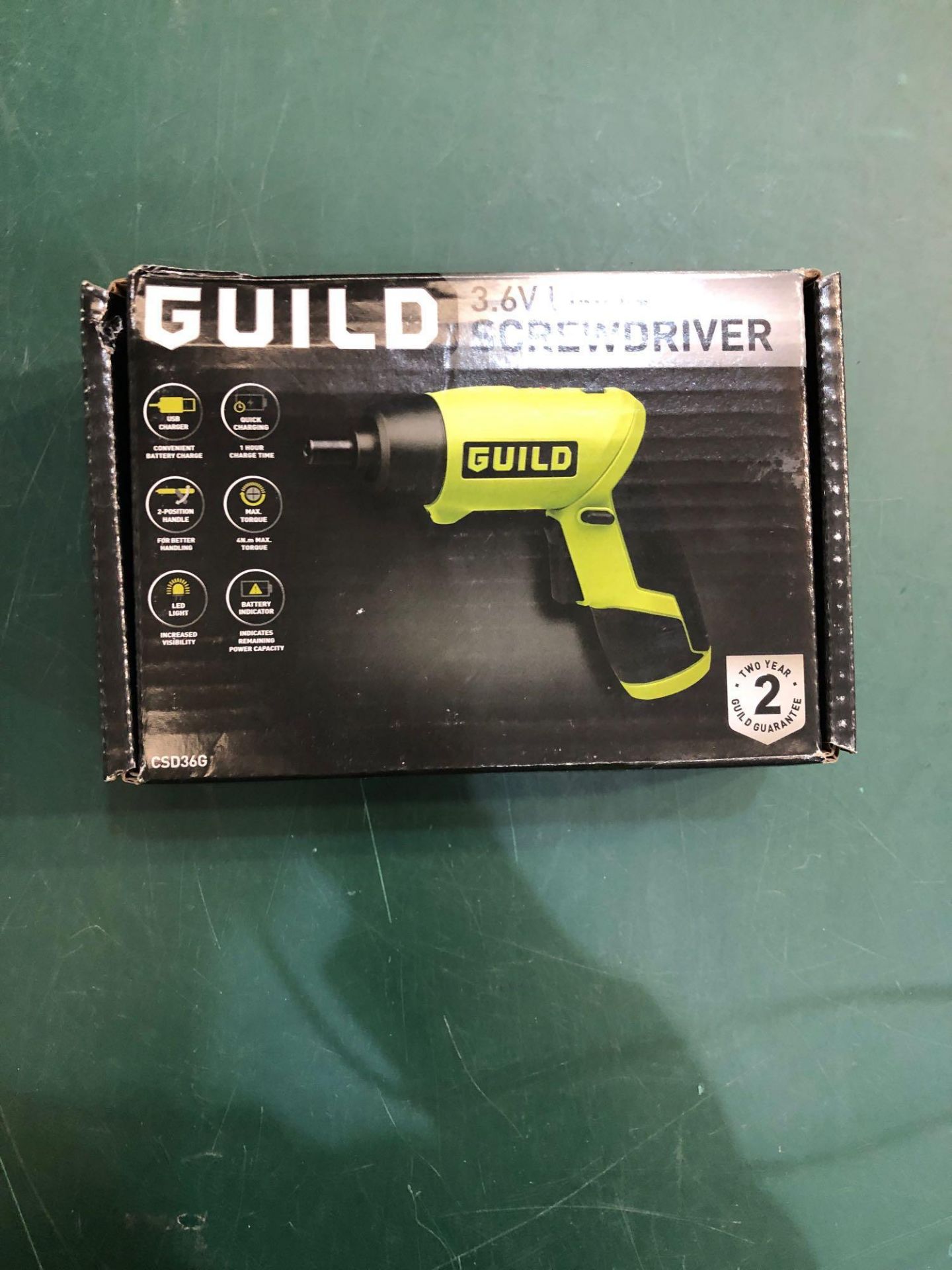 Guild Cordless Li-Ion Screwdriver - 3.6V 506/1673 £15.00 RRP - Image 2 of 4