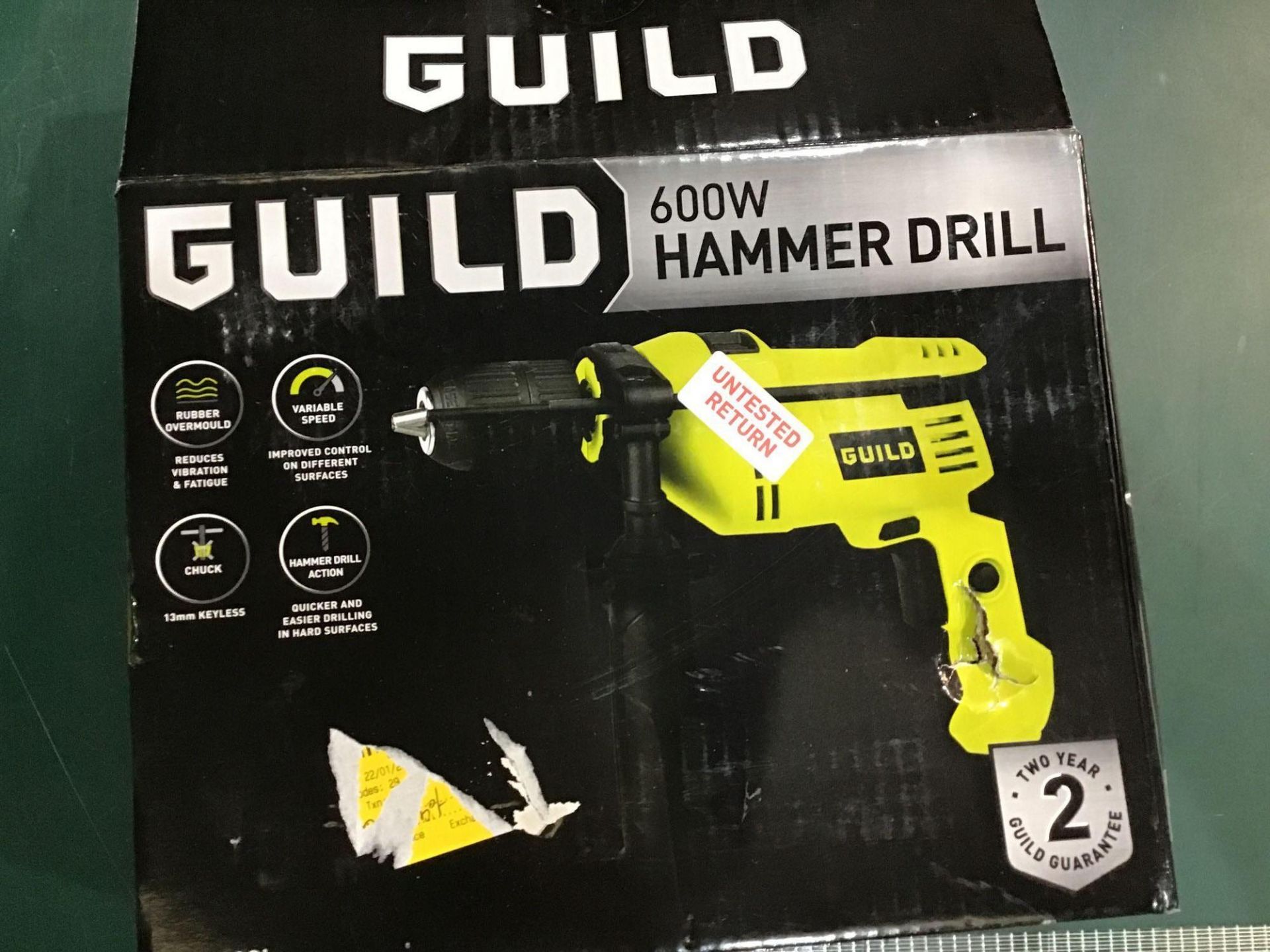 Guild 13mm Keyless Corded Hammer Drill - 600W (747/6606) - £25.00 RRP - Image 4 of 5