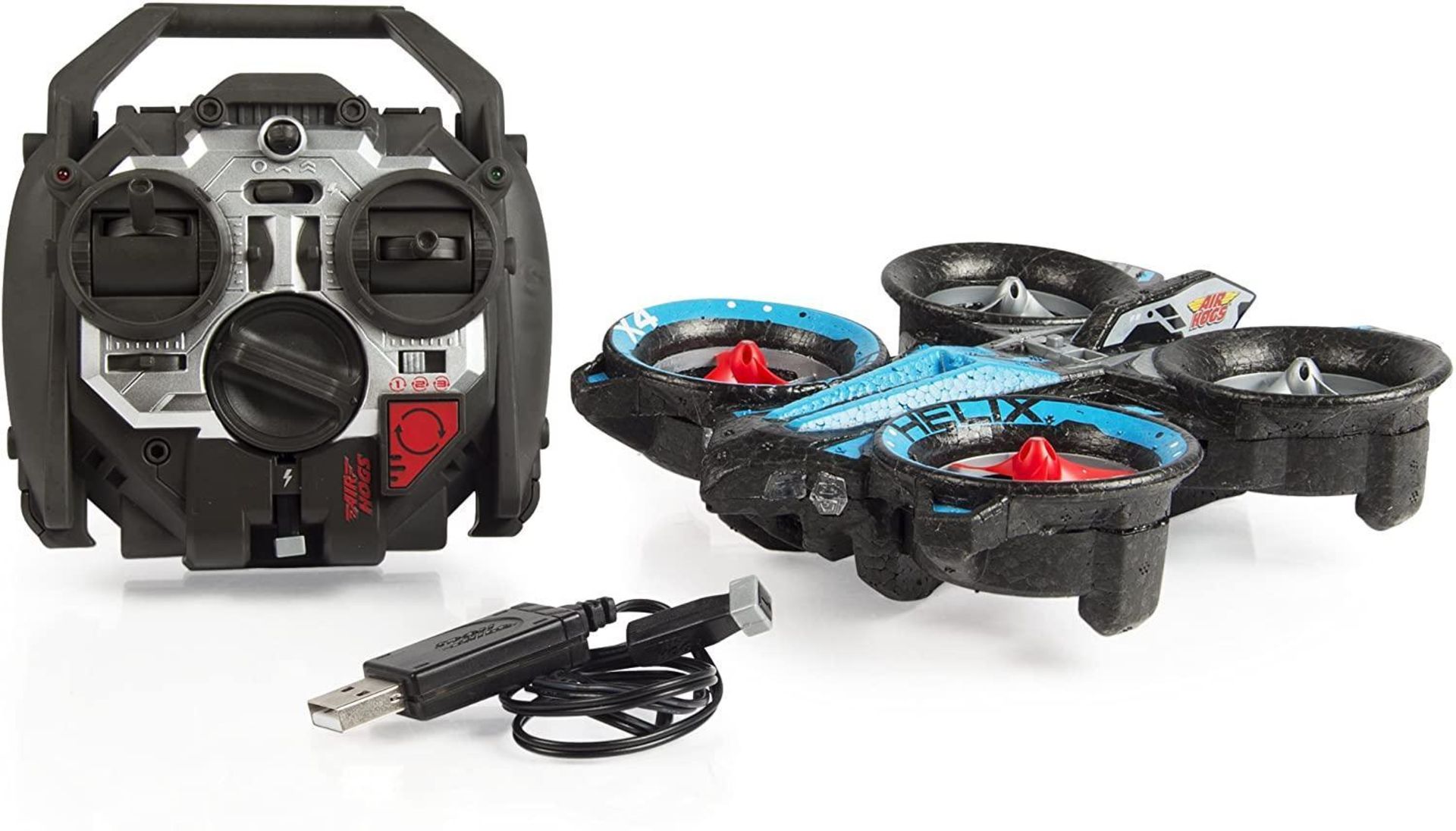 Air Hogs RC Helix X4 Stunt 2.4 GHz Quadcopter, Blue/Red - £19.99 RRP