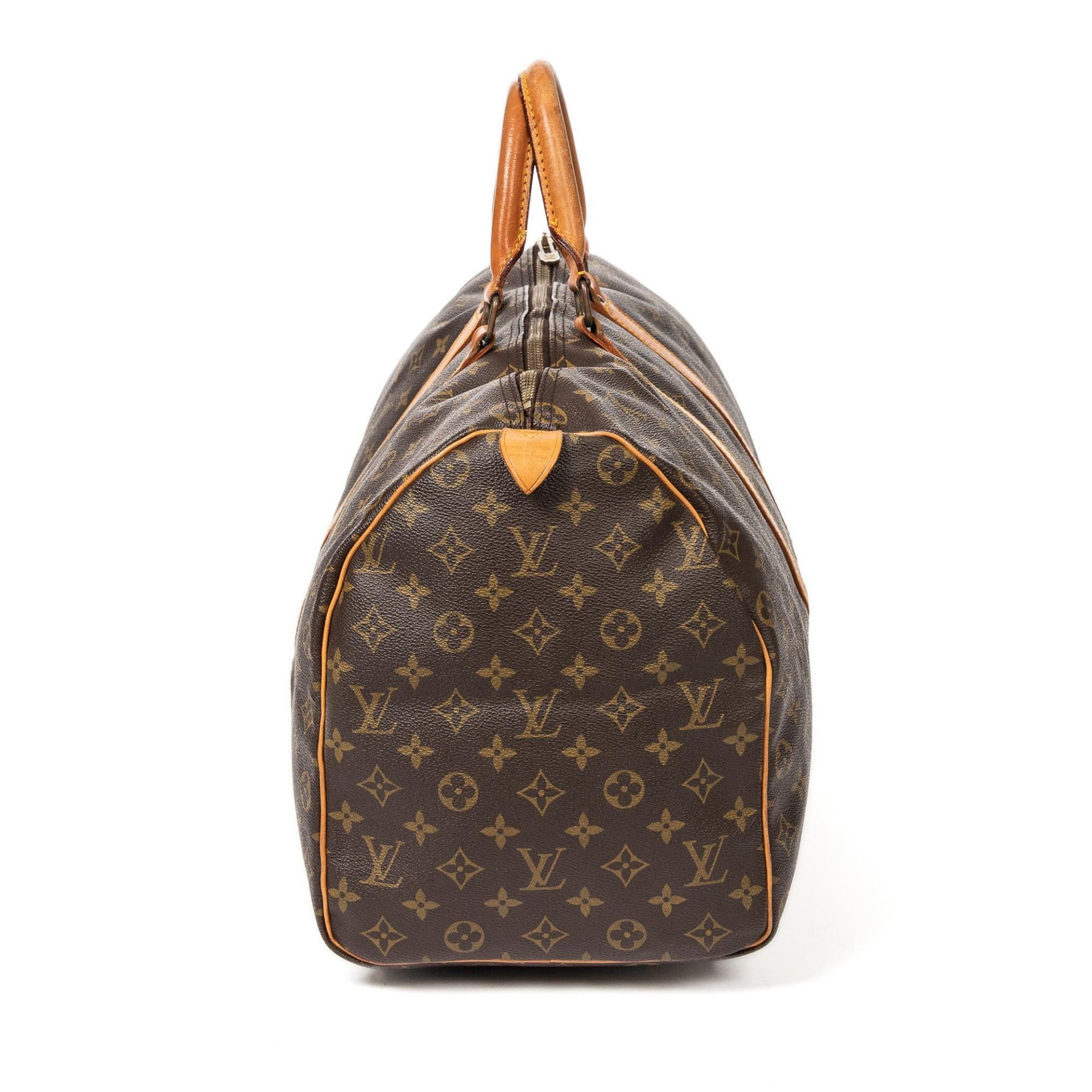 Louis Vuitton Brown Keepall Shoulder Bag - Image 2 of 10