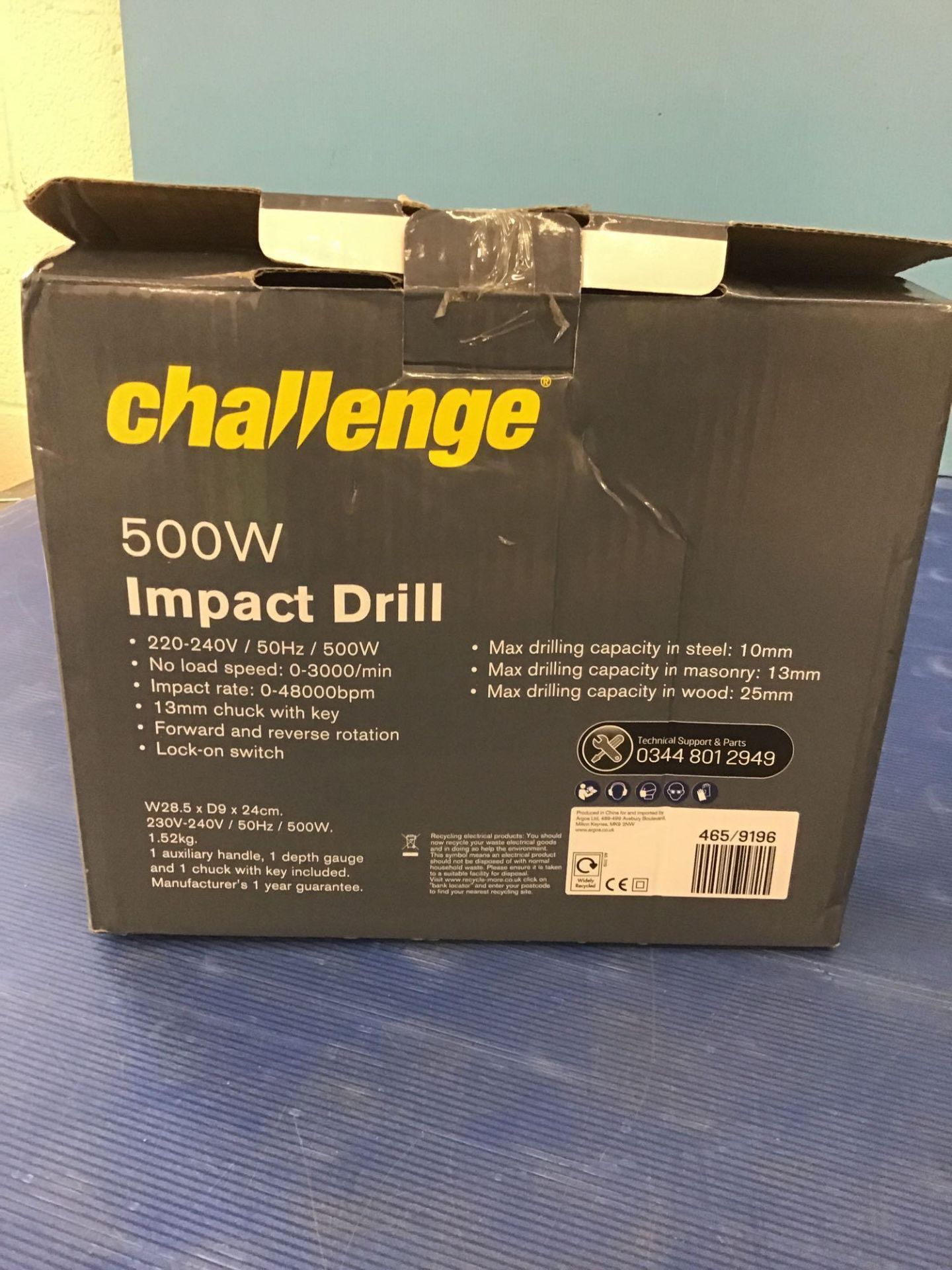Challenge Corded Impact Drill - 500W, £15.00 RRP - Image 3 of 6