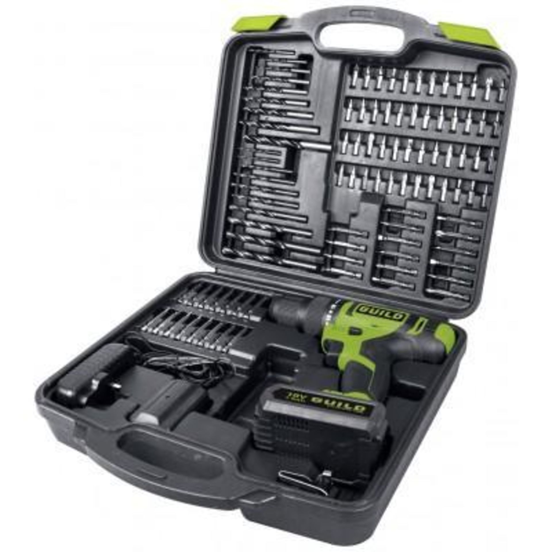 Guild 1.5Ah Cordless Combi Drill with 100 Accessories - 18V 808/6545 £50.00 RRP