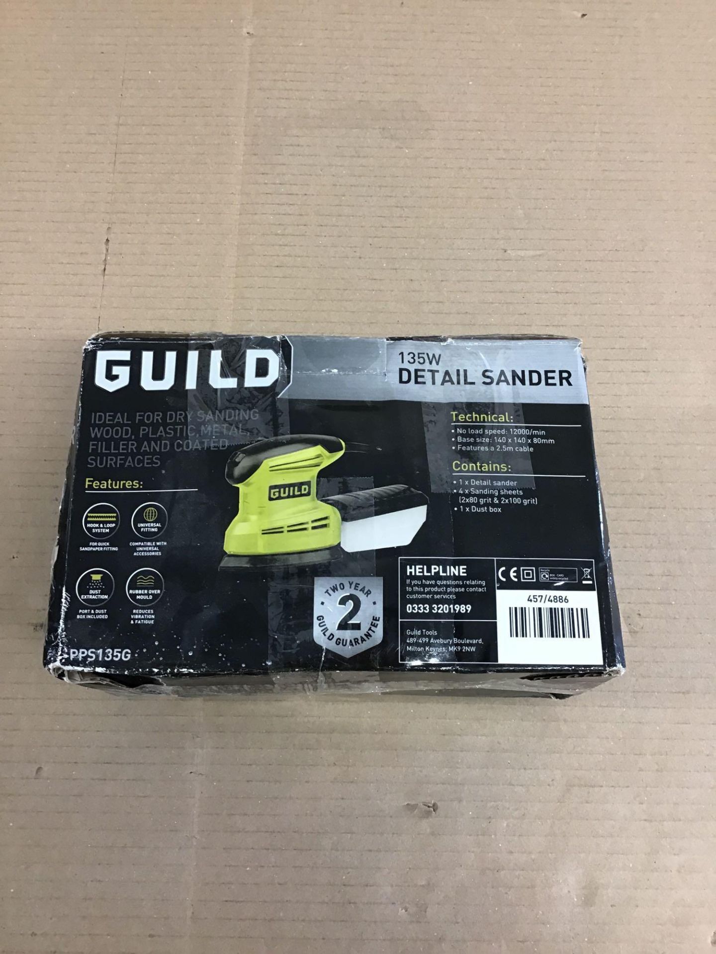 Guild Detail Sander - 135W 457/4886 £25.00 RRP - Image 3 of 5