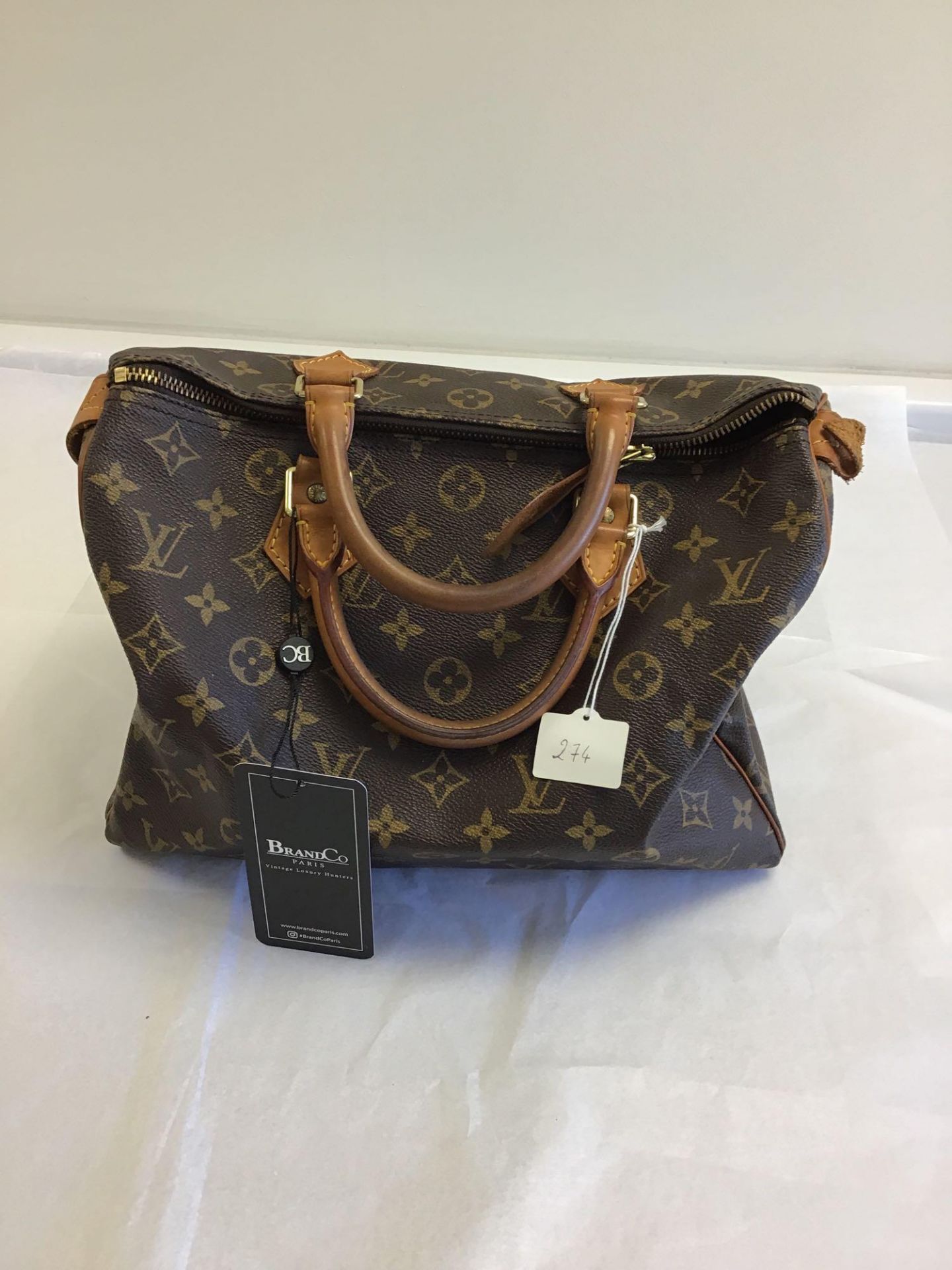 Louis Vuitton Brown Speedy Handbag - Image 8 of 15