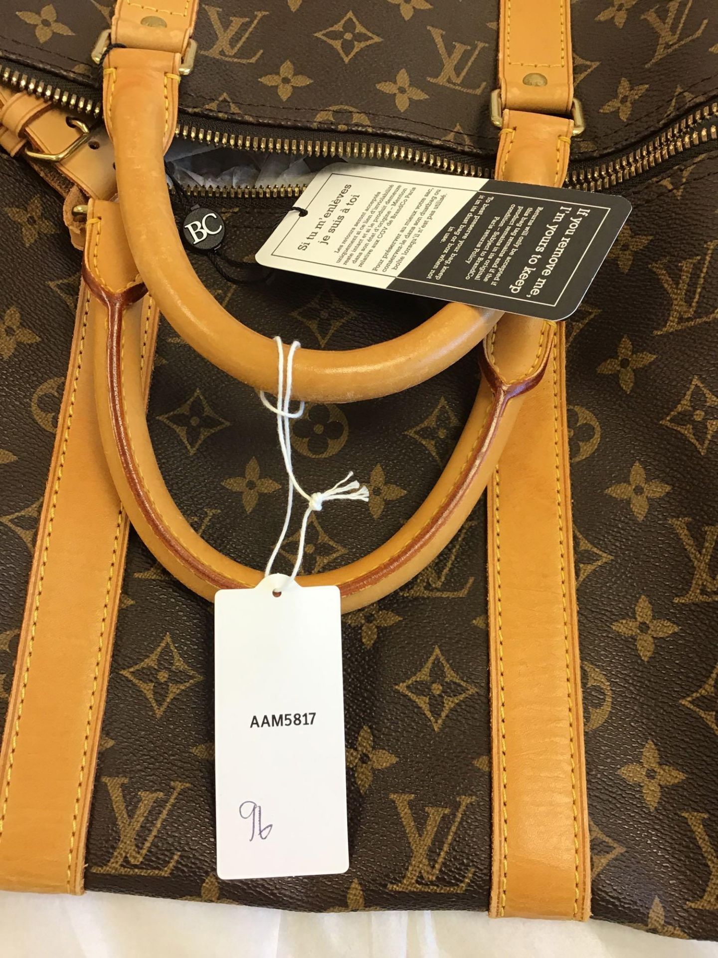 Louis Vuitton Brown Keepall Shoulder Bag - Image 8 of 10