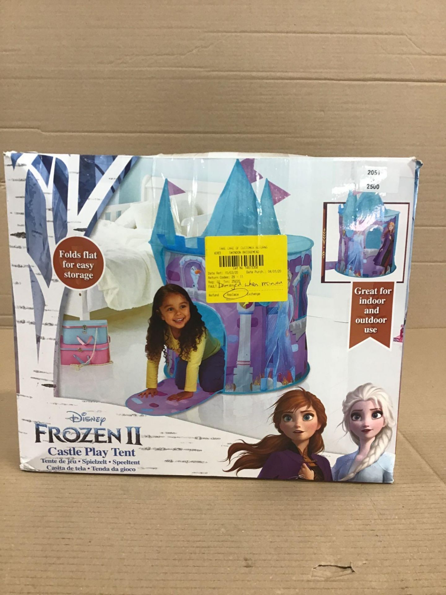 Disney Frozen Castle Feature Pop Up Play Tent 148/3358 £25.00 RRP - Image 3 of 5