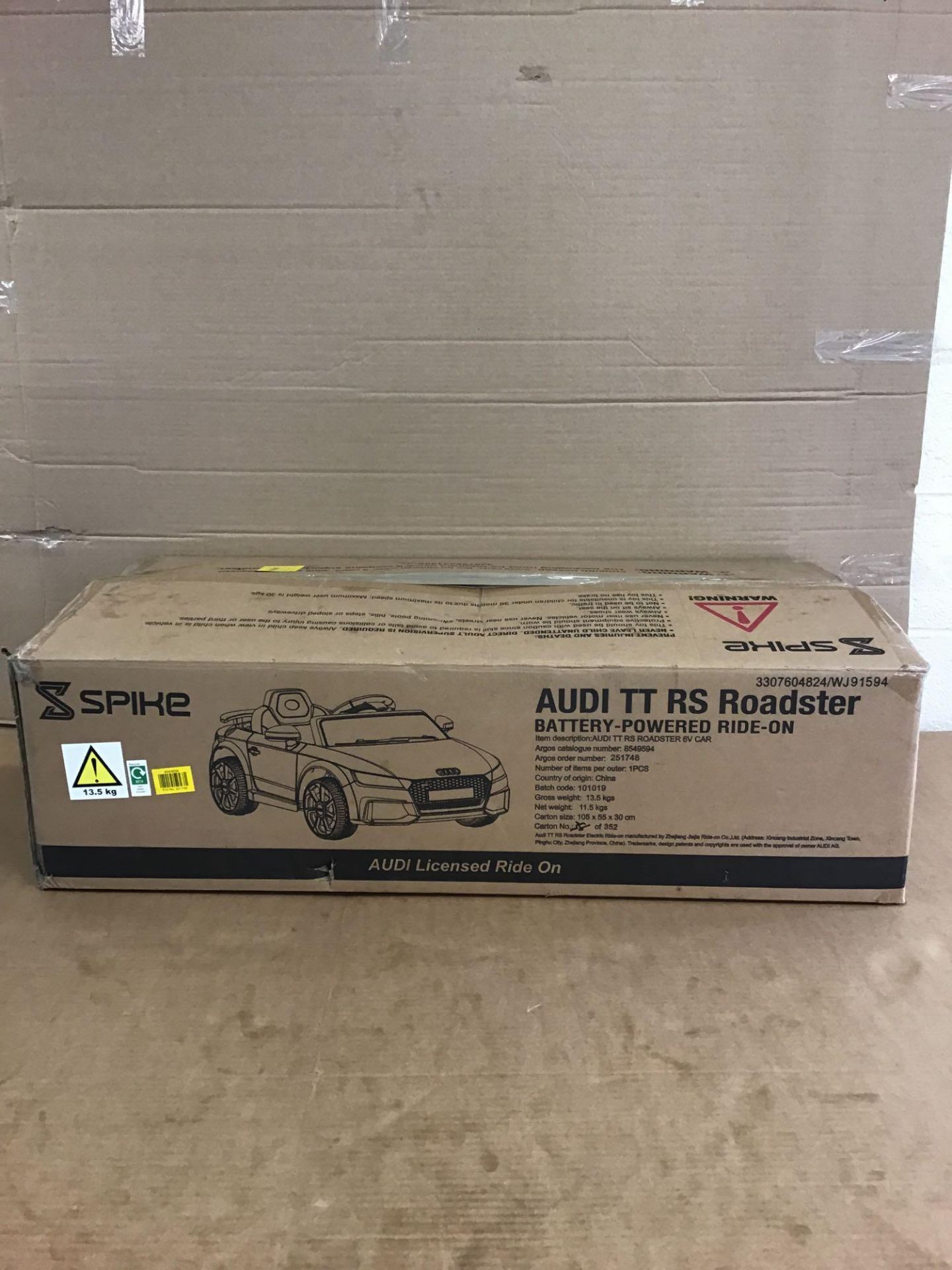 Audi TT RS 6V Battery Powered Ride On (854/9594) - £100.00 RRP - Image 4 of 6