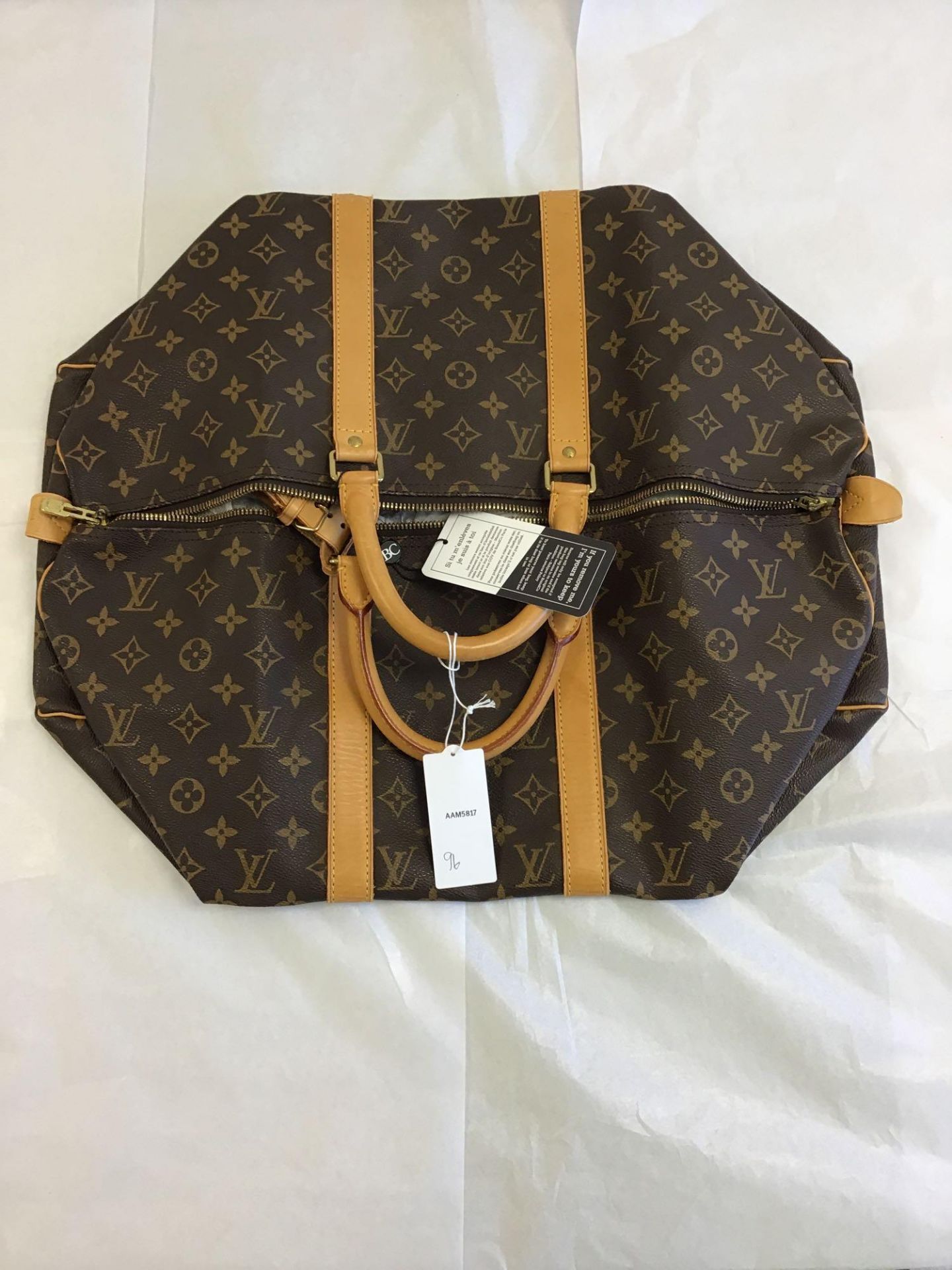 Louis Vuitton Brown Keepall Shoulder Bag - Image 7 of 10