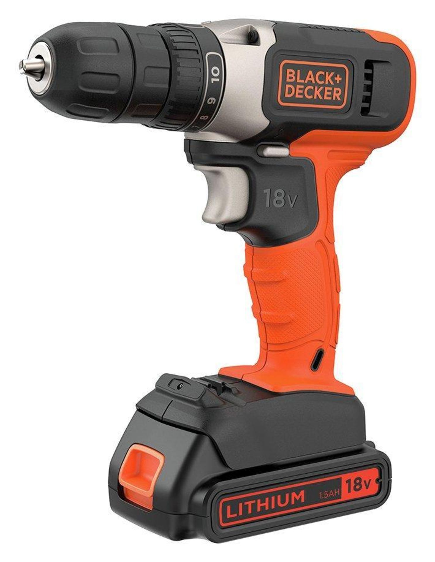 Black + Decker 18V Lithium-ion Drill Driver with Accessories, £50.00 RRP