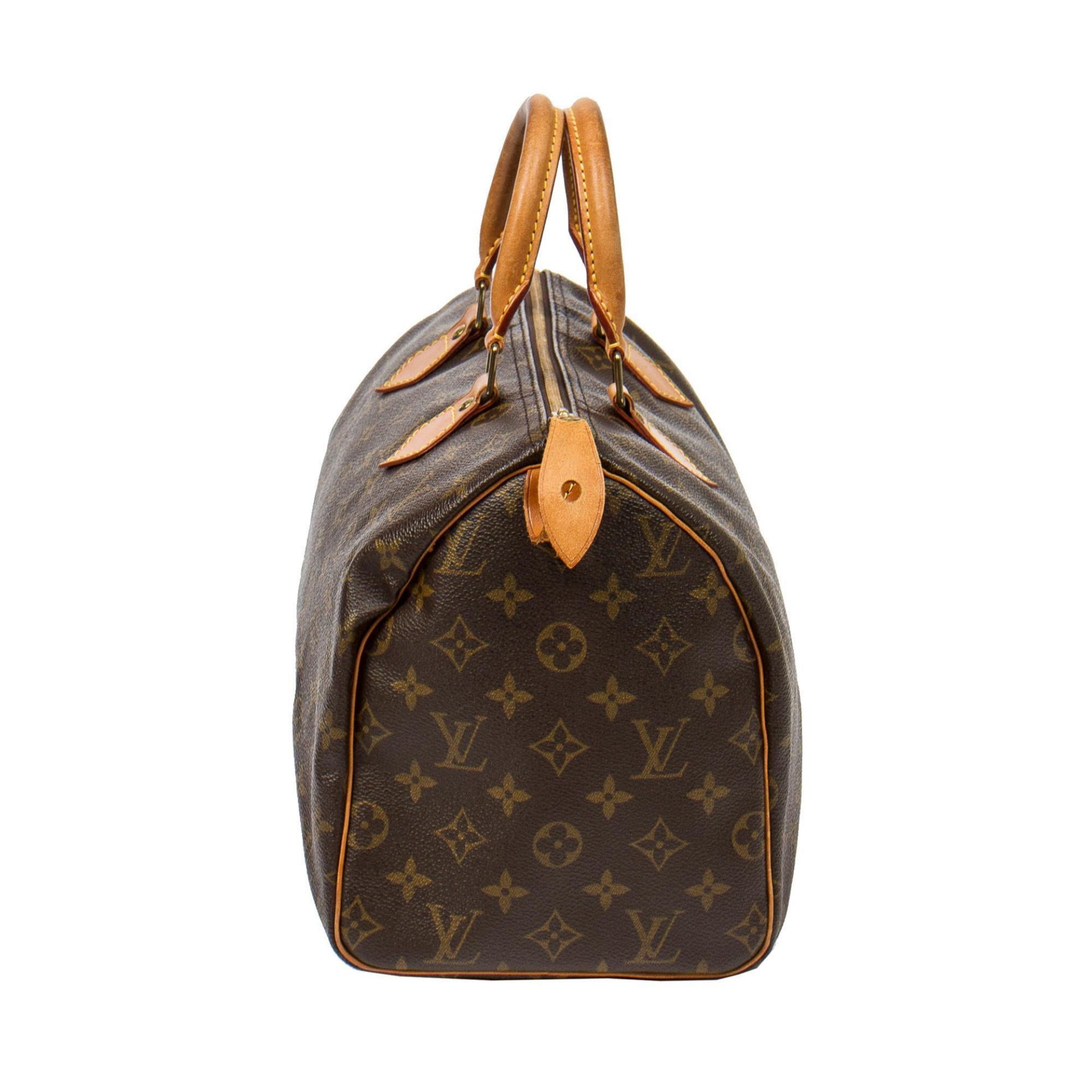 Louis Vuitton Brown Speedy Handbag - Image 3 of 15