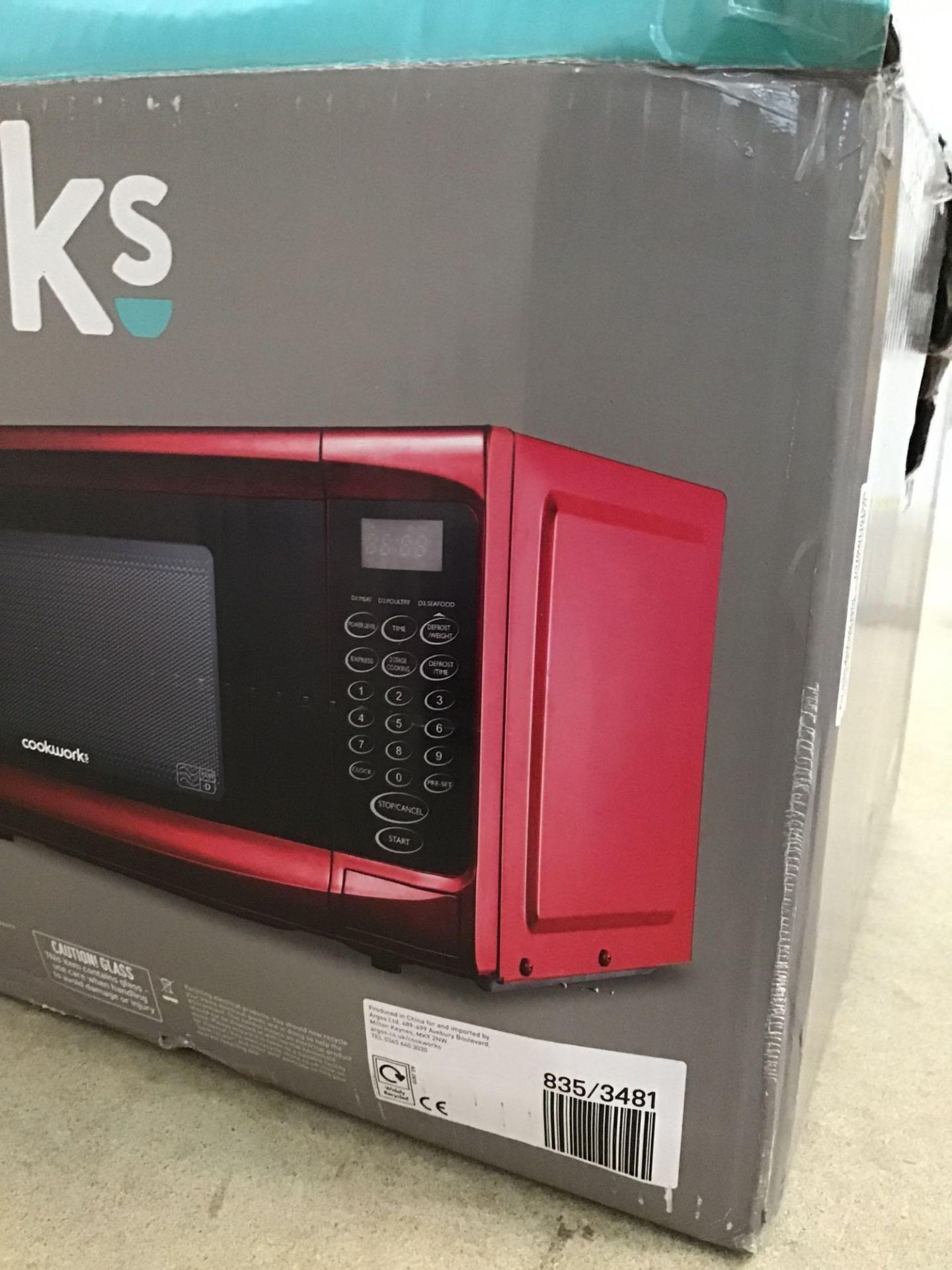 Cookworks 700W Standard Microwave P70B - Red - £54.99 RRP - Image 4 of 5