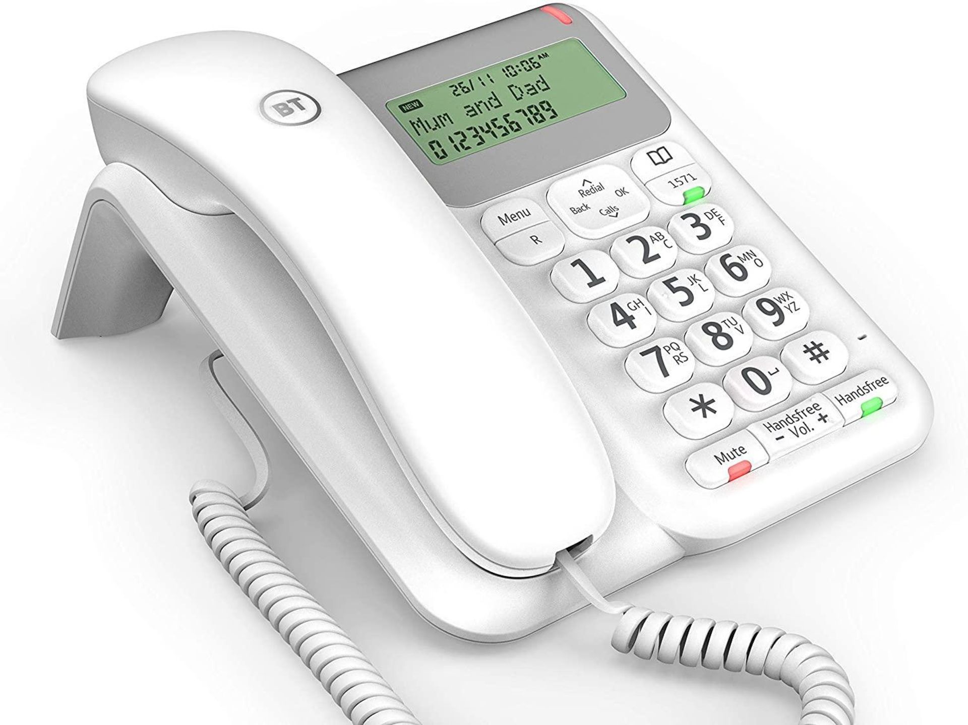 BT Decor Corded Telephone, White £26.00 RRP