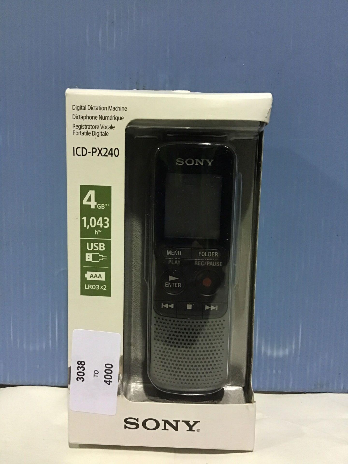 Sony ICD-PX240 High-Quality MP3 Mono Digital Voice Recorder with 4 GB Internal Memory £34.99 RRP - Image 2 of 5