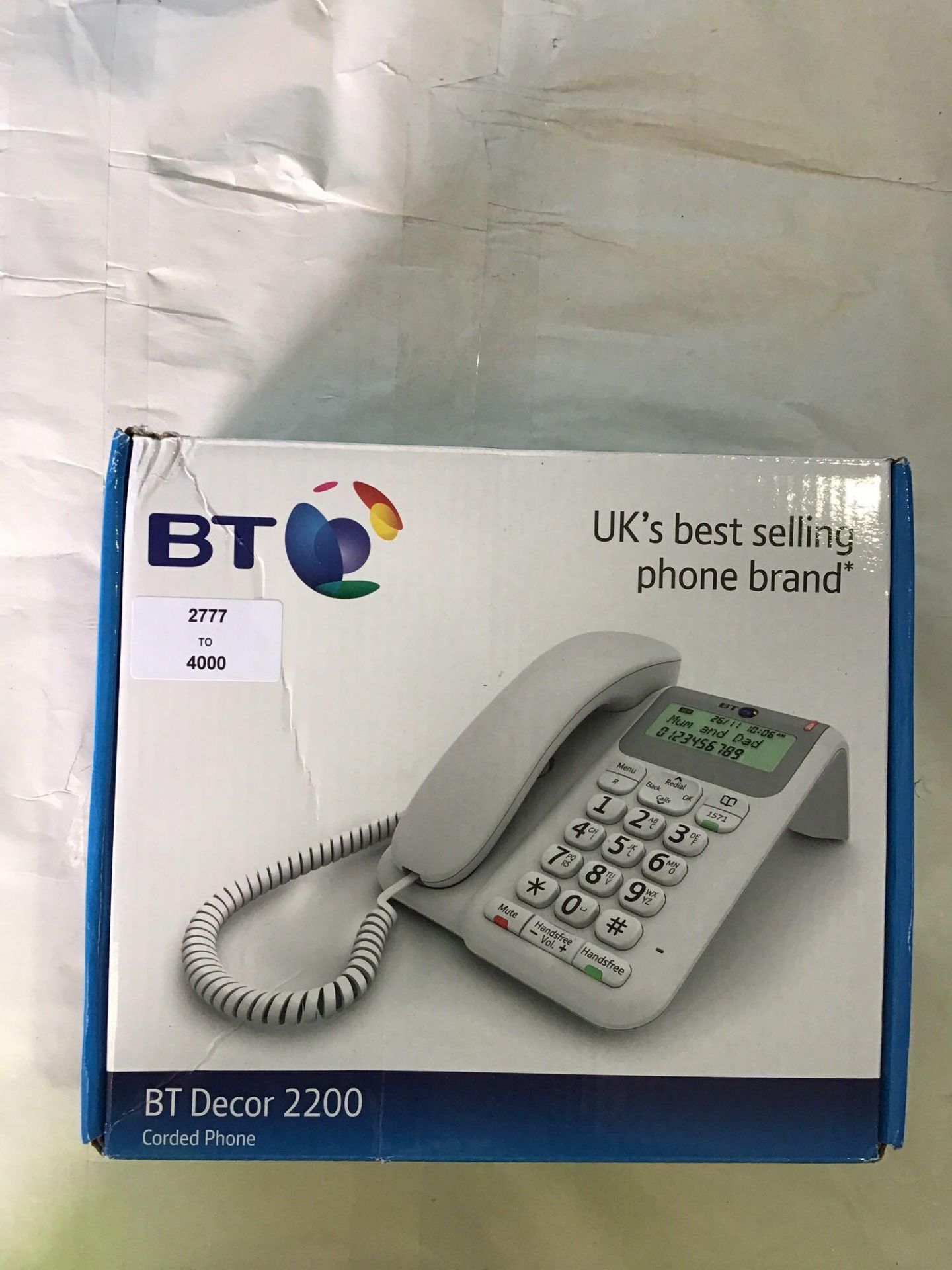 BT Decor Corded Telephone, White £26.00 RRP - Image 2 of 6