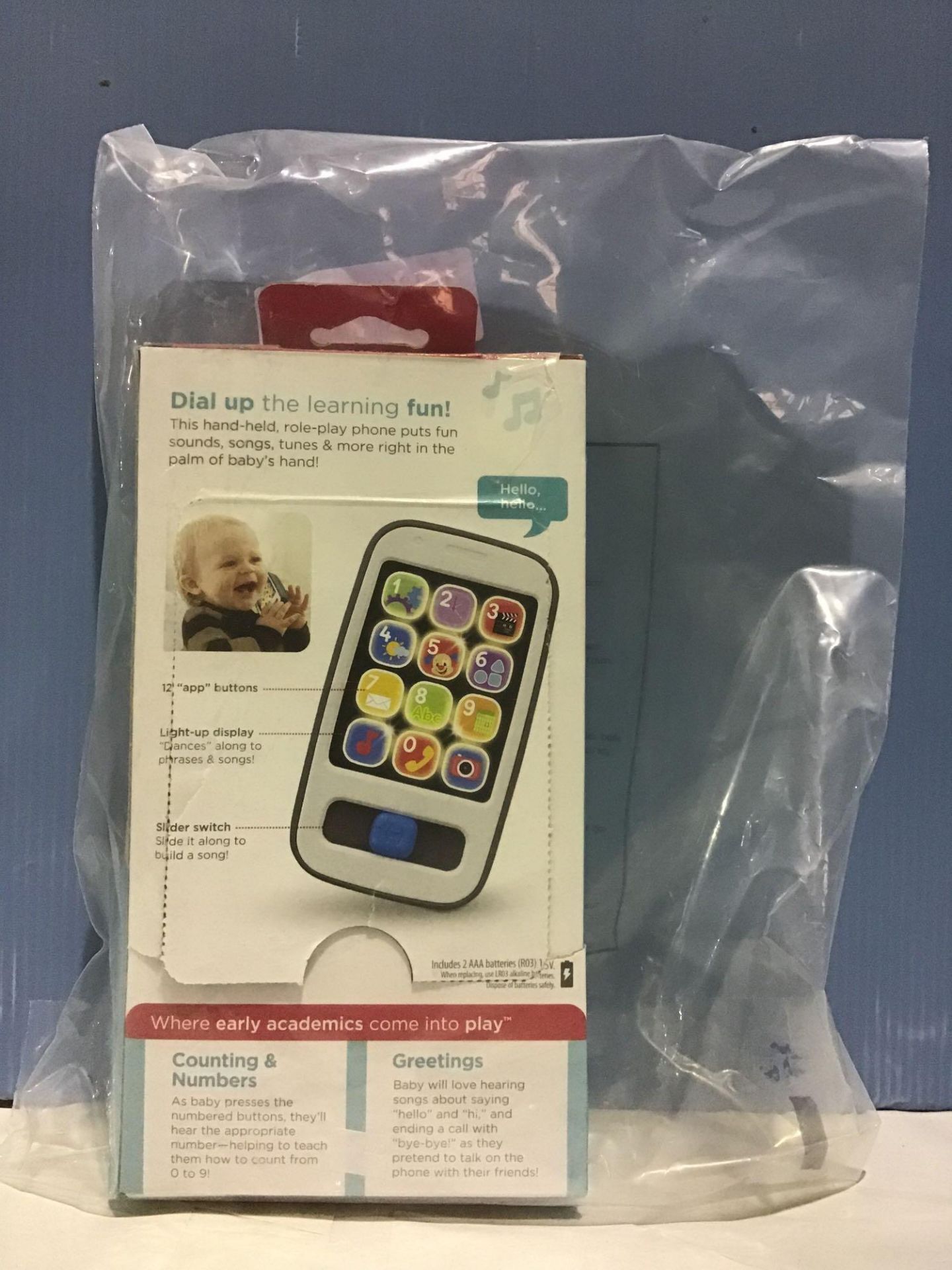 Fisher-Price Smart Phone Laugh and Learn Electronic Speaking Kids Role Play Toy Phone £11.99 RRP - Image 3 of 5