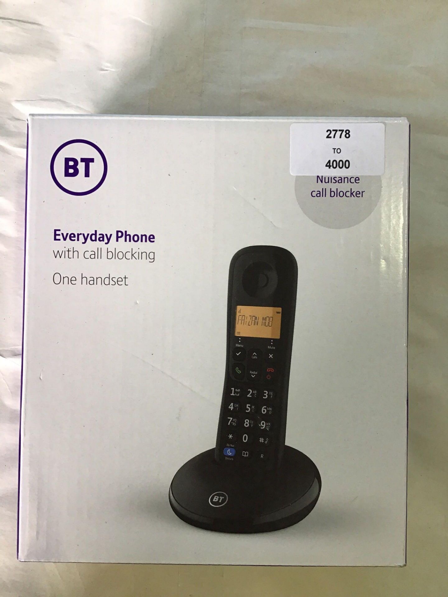 BT Everyday Cordless Home Phone with Basic Call Blocking, Single Handset Pack £19.99 RRP - Image 2 of 5