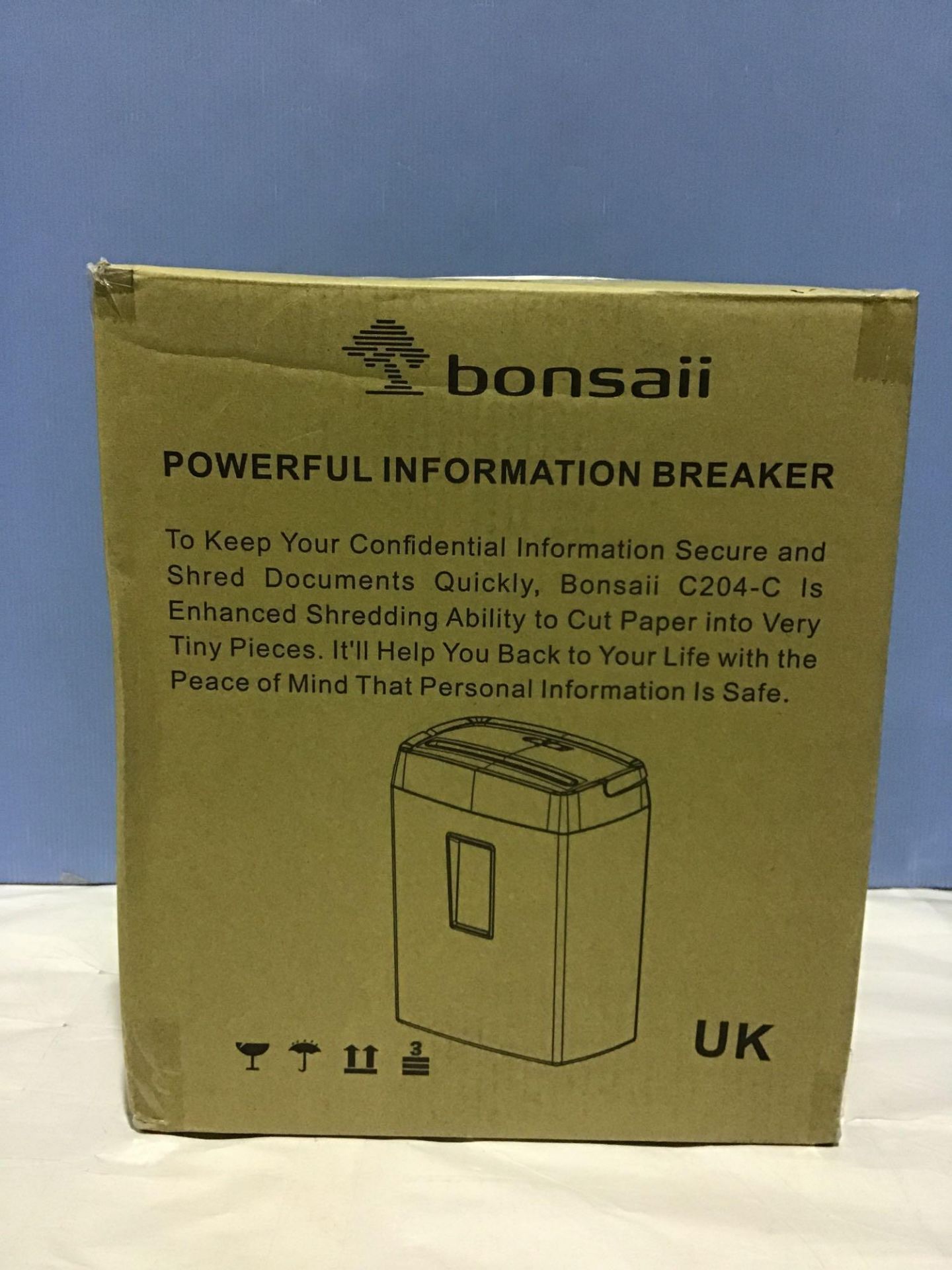 Bonsaii 6-Sheet Cross-Cut Paper Shredder, P-3 High Security Level, 13-Litre Bin £36.99 RRP - Image 2 of 5