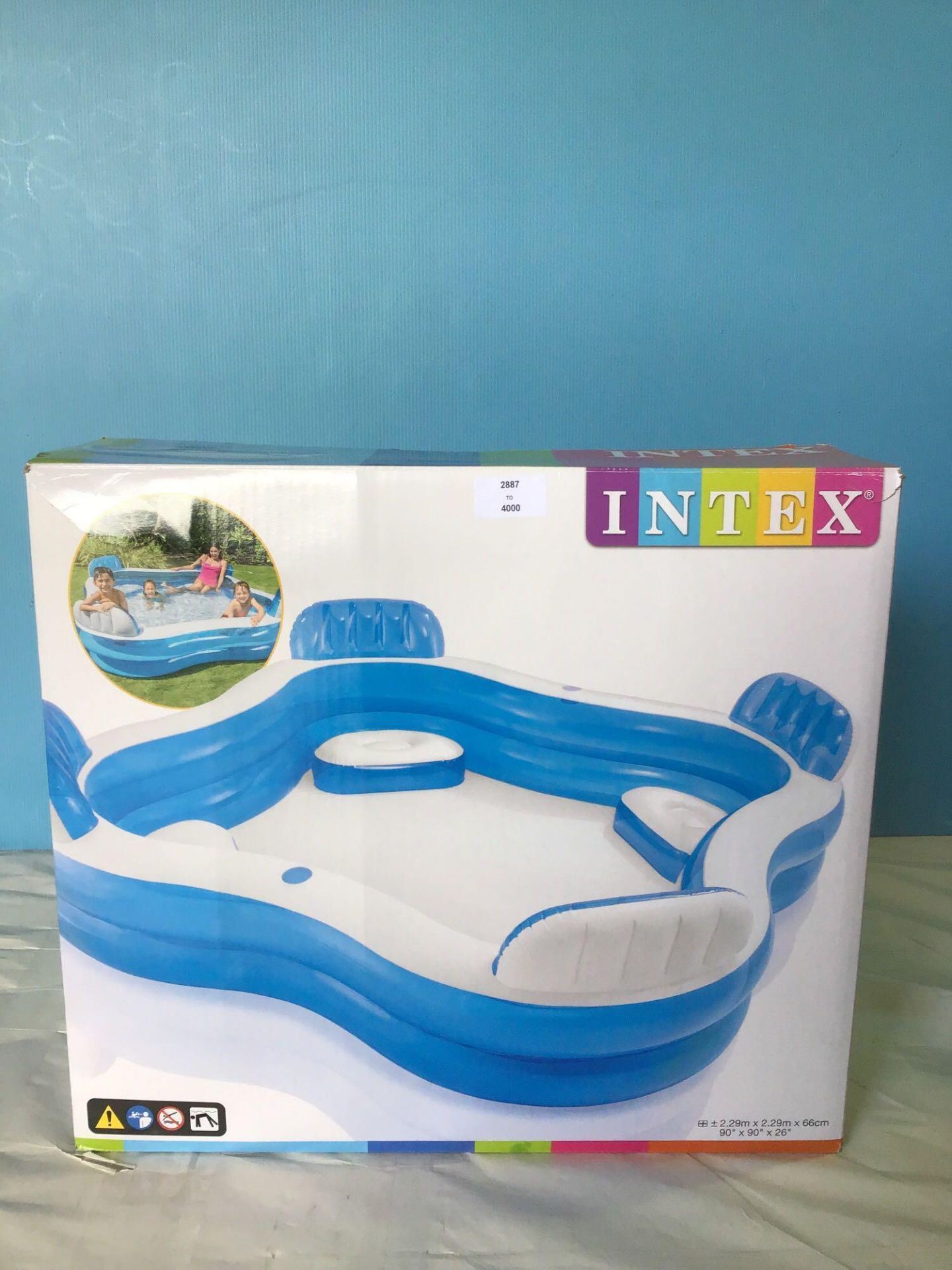 Intex Swim Centre Family Pool with Seats 56475NP, 2.29m x 2.29m x 66 cm - Image 2 of 5