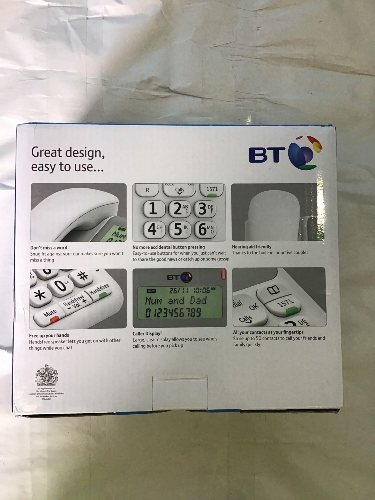 BT Decor Corded Telephone, White £26.00 RRP - Image 3 of 6