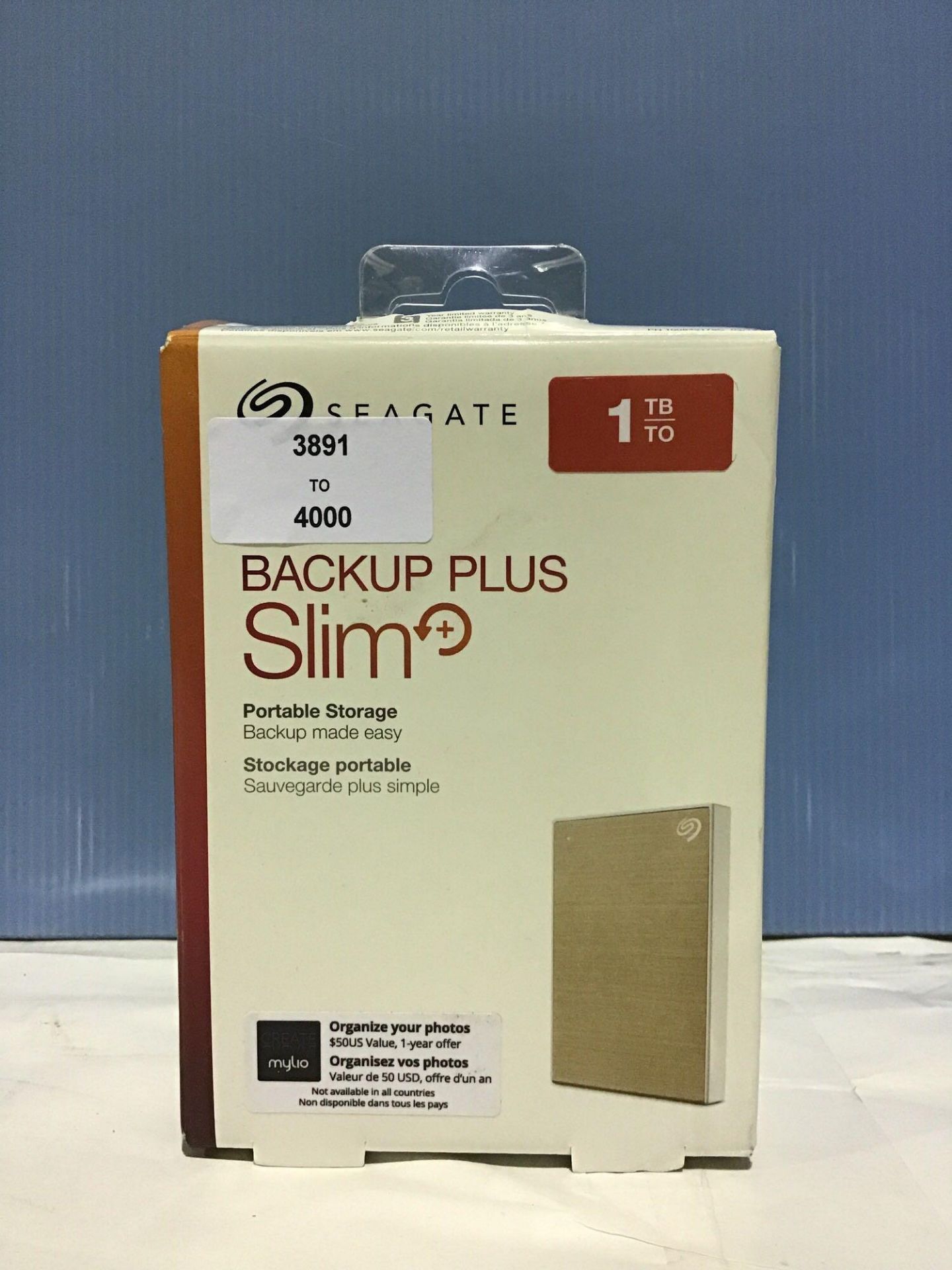 Seagate 1TB Backup Plus Slim USB 3.0 Portable 2.5" External Hard Drive for PC and Mac Gold £51.99RRP - Image 3 of 6