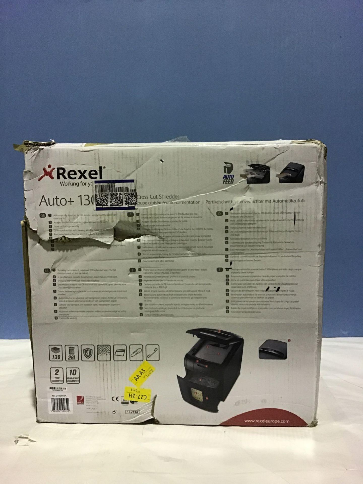Rexel Auto+ 130X 2102559A Auto Feed 130 Sheet Cross Cut Shredder £198.28 RRP - Image 4 of 6