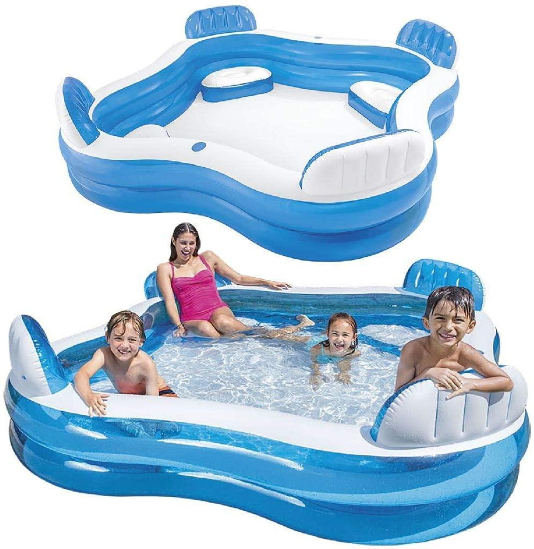 Intex Swim Centre Family Pool with Seats 56475NP, 2.29m x 2.29m x 66 cm