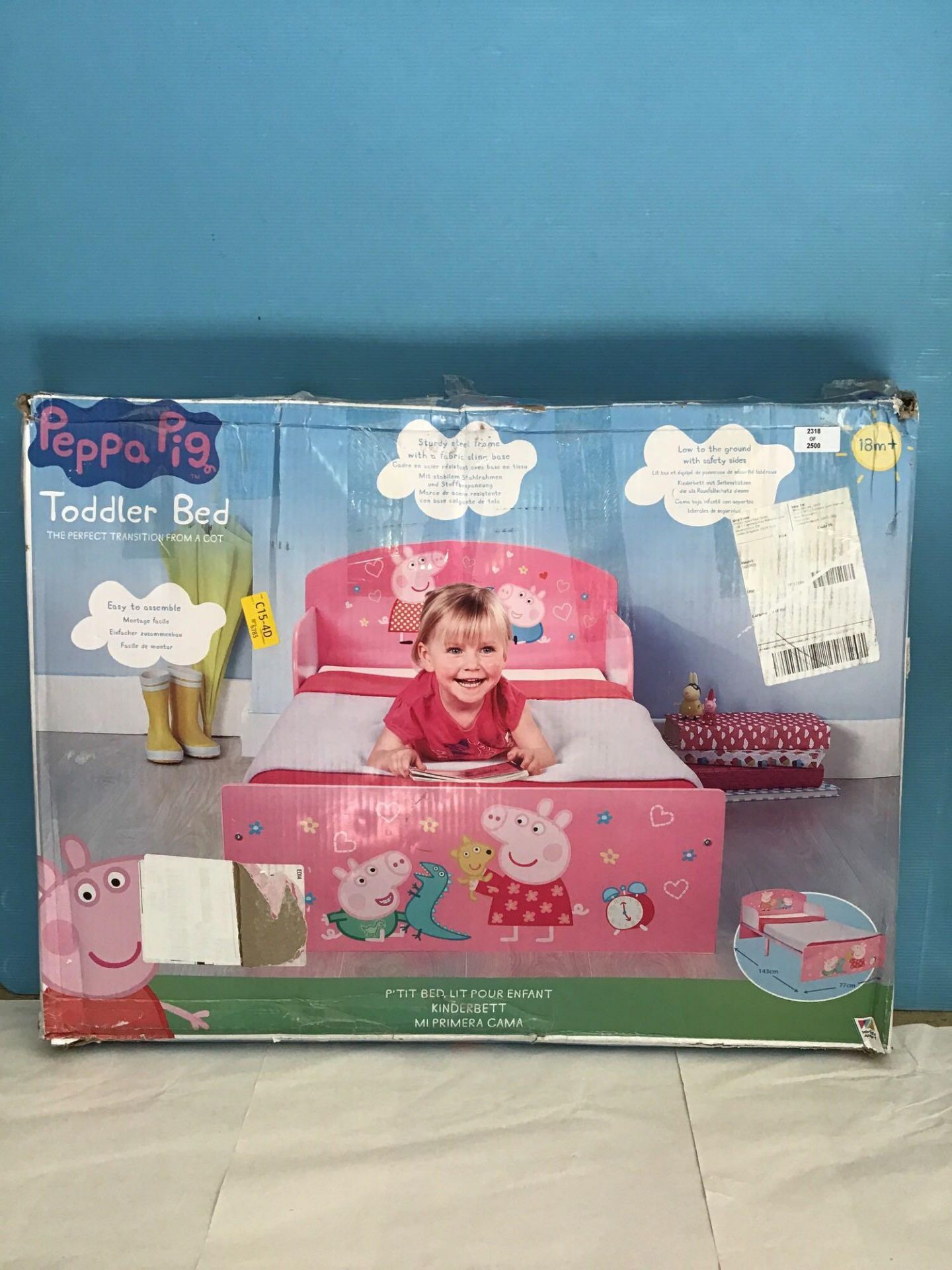 Peppa Pig Kids Toddler Bed by HelloHome £72.99 RRP - Image 2 of 5