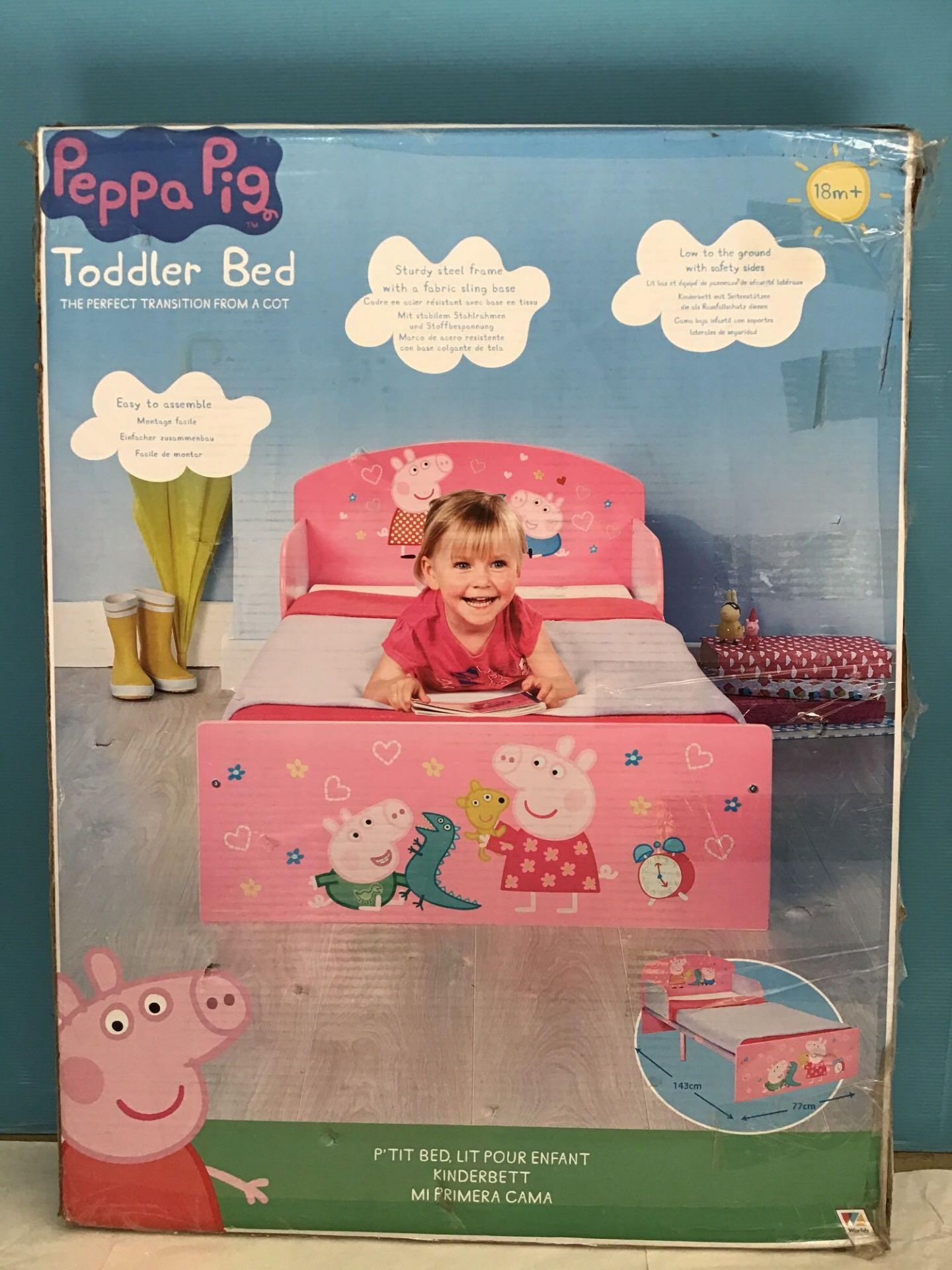 Peppa Pig Kids Toddler Bed by HelloHome £72.99 RRP - Image 3 of 5