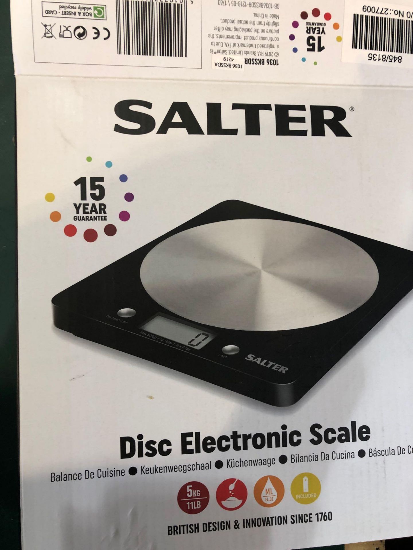 Salter Electronic Scale with Steel Platform - Black 845/8135 - £15.00 RRP - Image 3 of 6