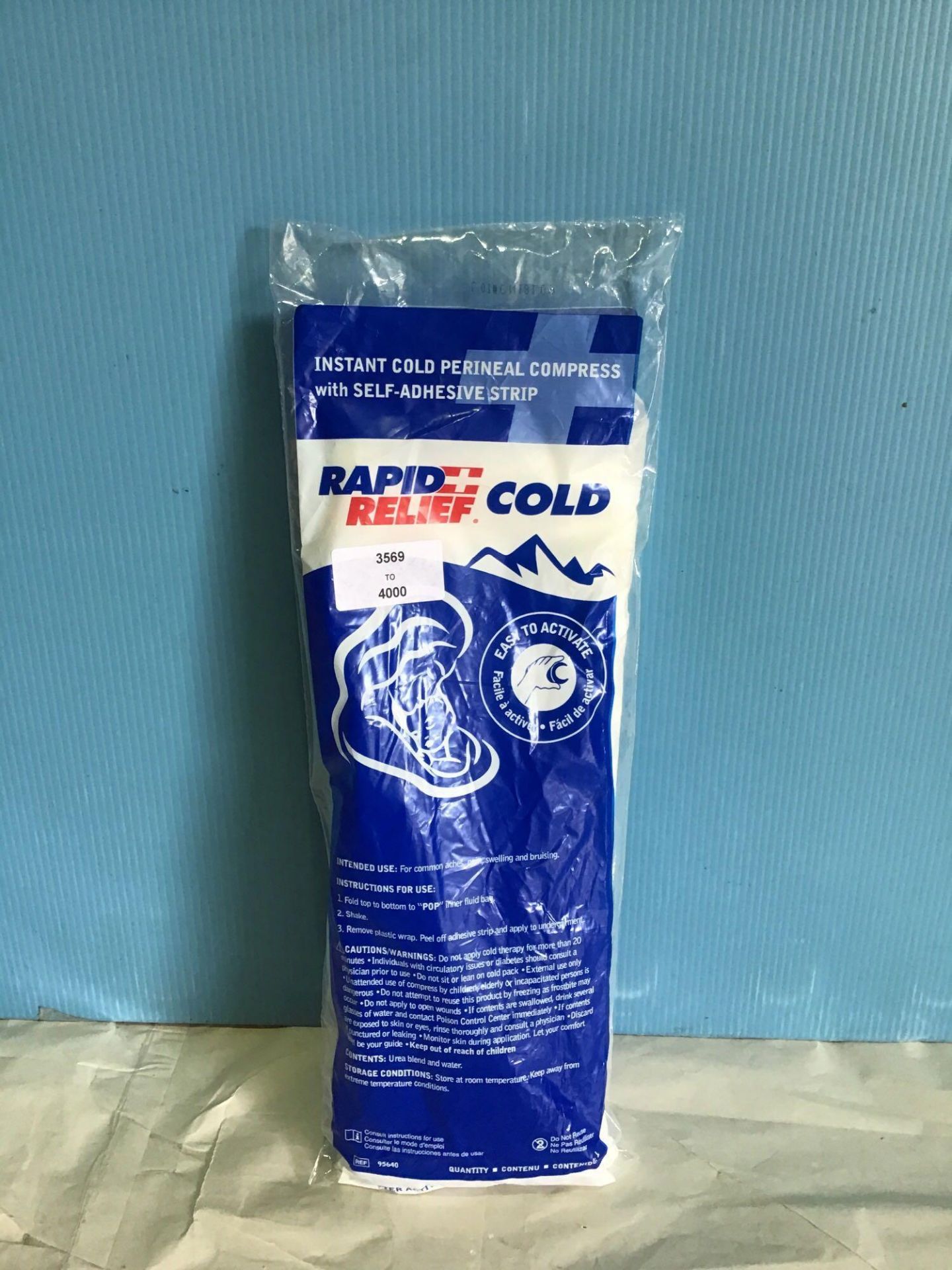 Rapid Relief Instant Cold Perineal Compress with Self-Adhesive Strip