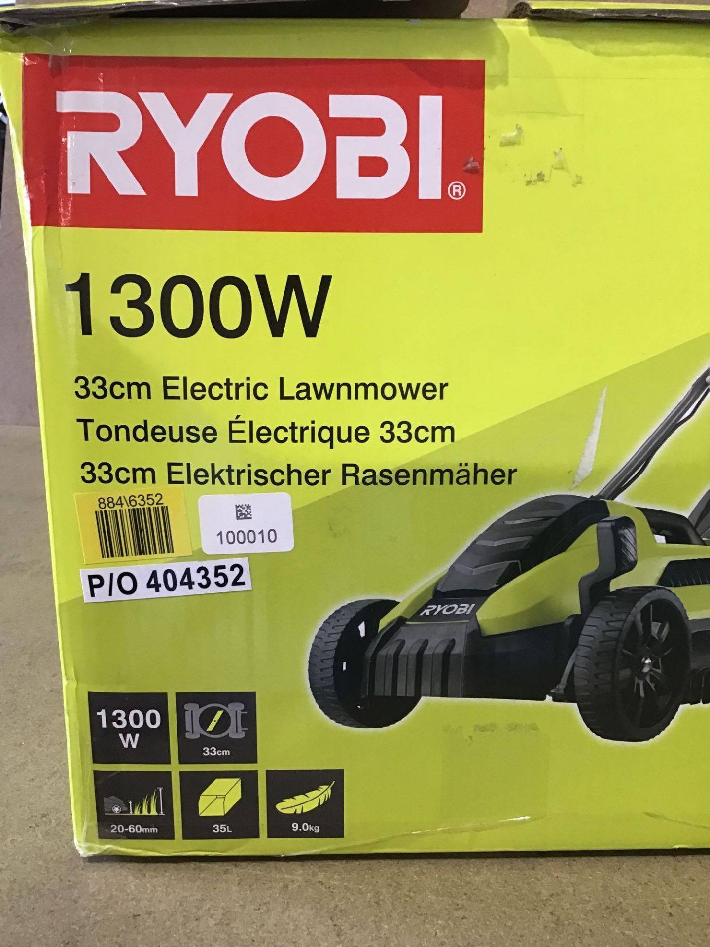 Ryobi RLM3313 33cm Corded Rotary Lawnmower – 1300W - £90.00 RRP - Image 3 of 3