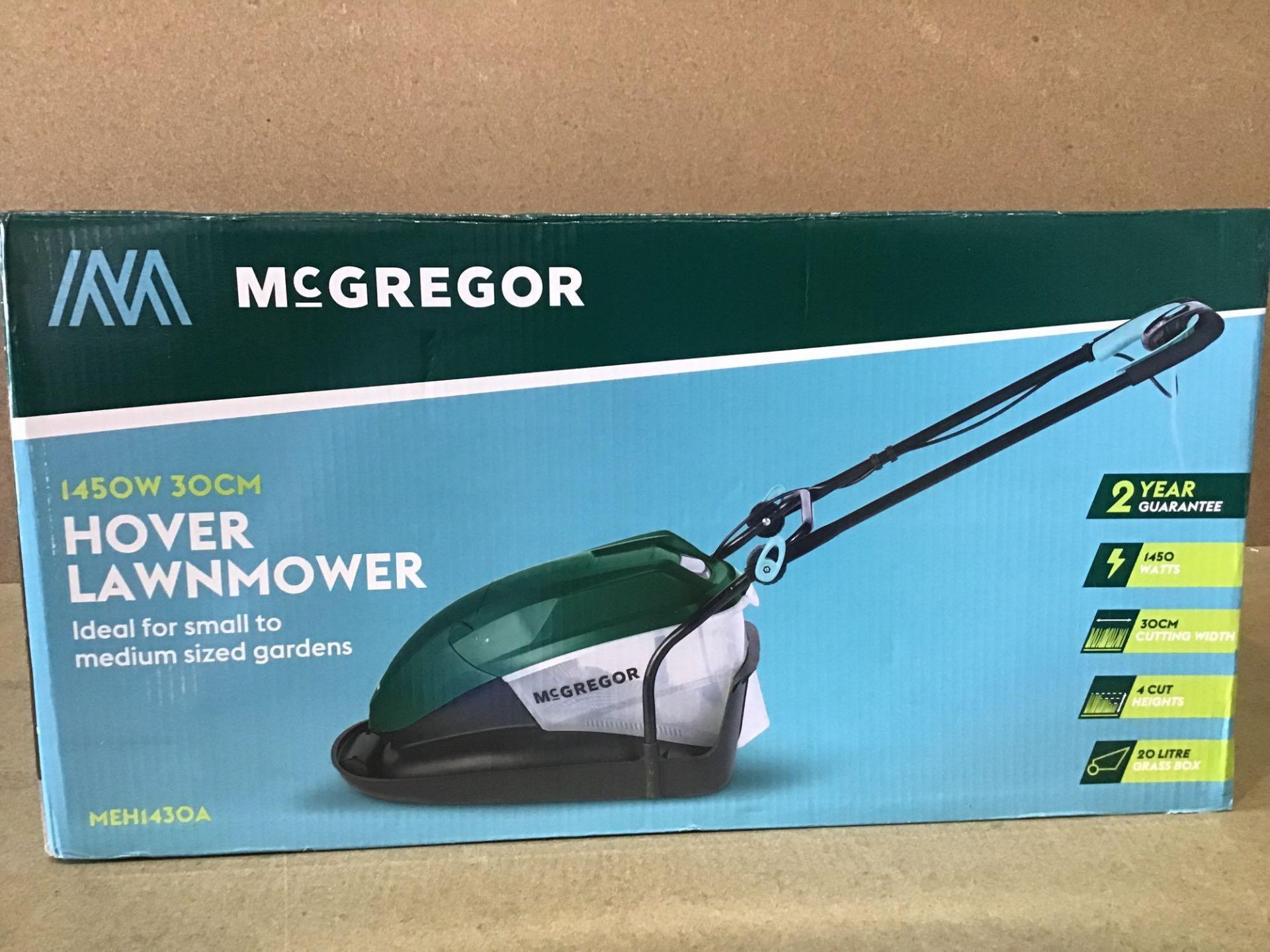 McGregor 30cm Hover Collect Lawnmower - 1450W - £80.00 RRP - Image 2 of 3