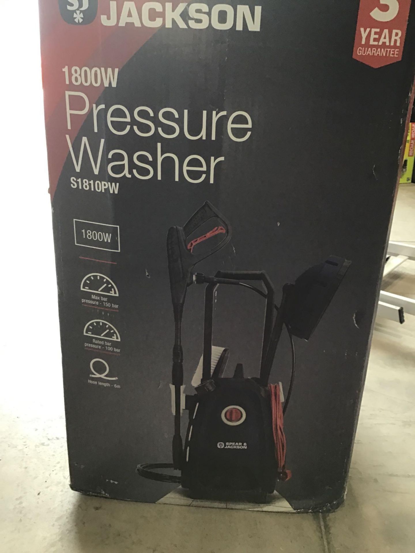 Spear and Jackson S1810PW Pressure Washer - 1800W - £120.00 RRP - Image 2 of 3