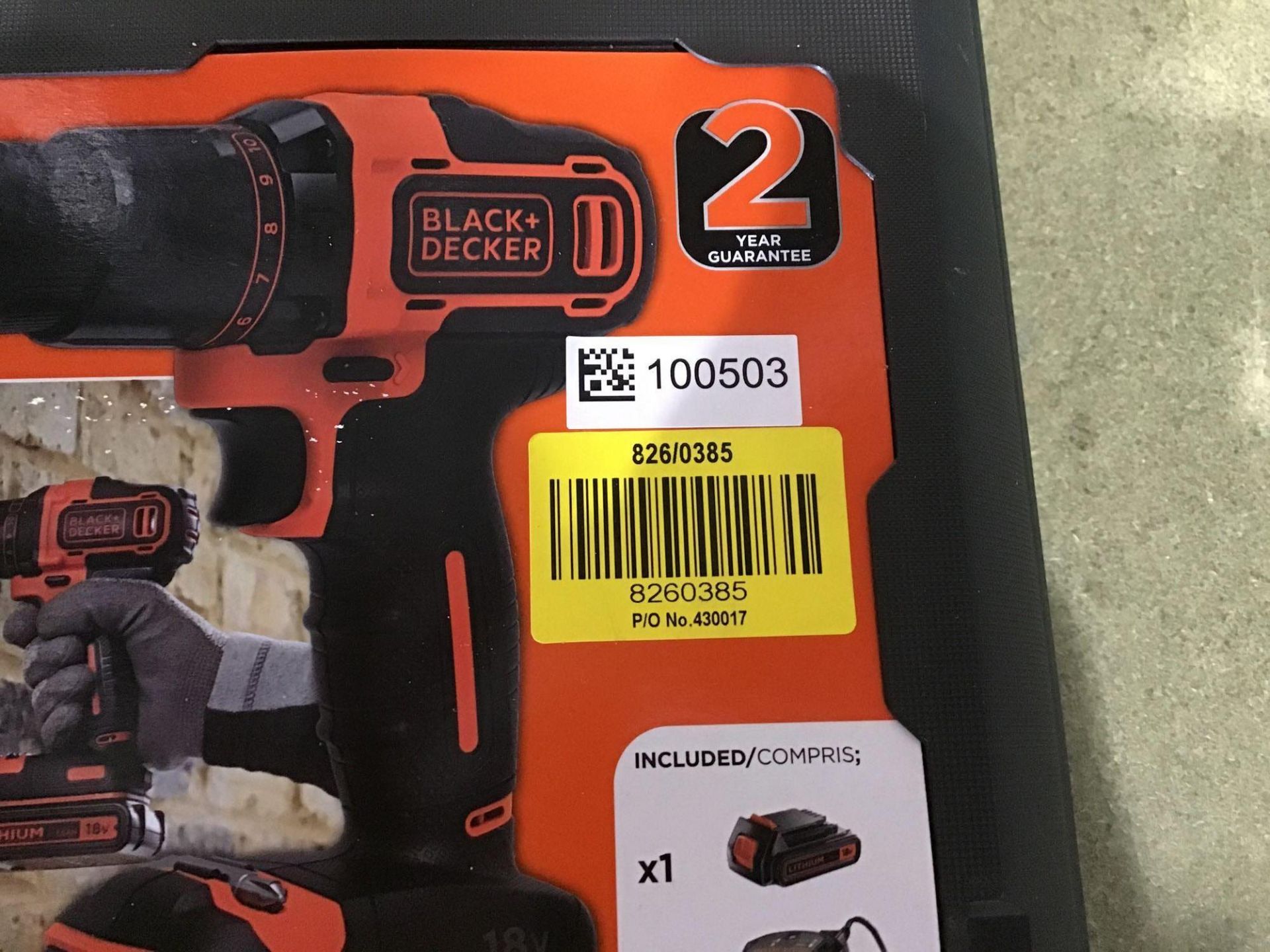 Black + Decker Cordless Hammer Drill with Battery - 18V - £50.00 RRP - Image 3 of 3