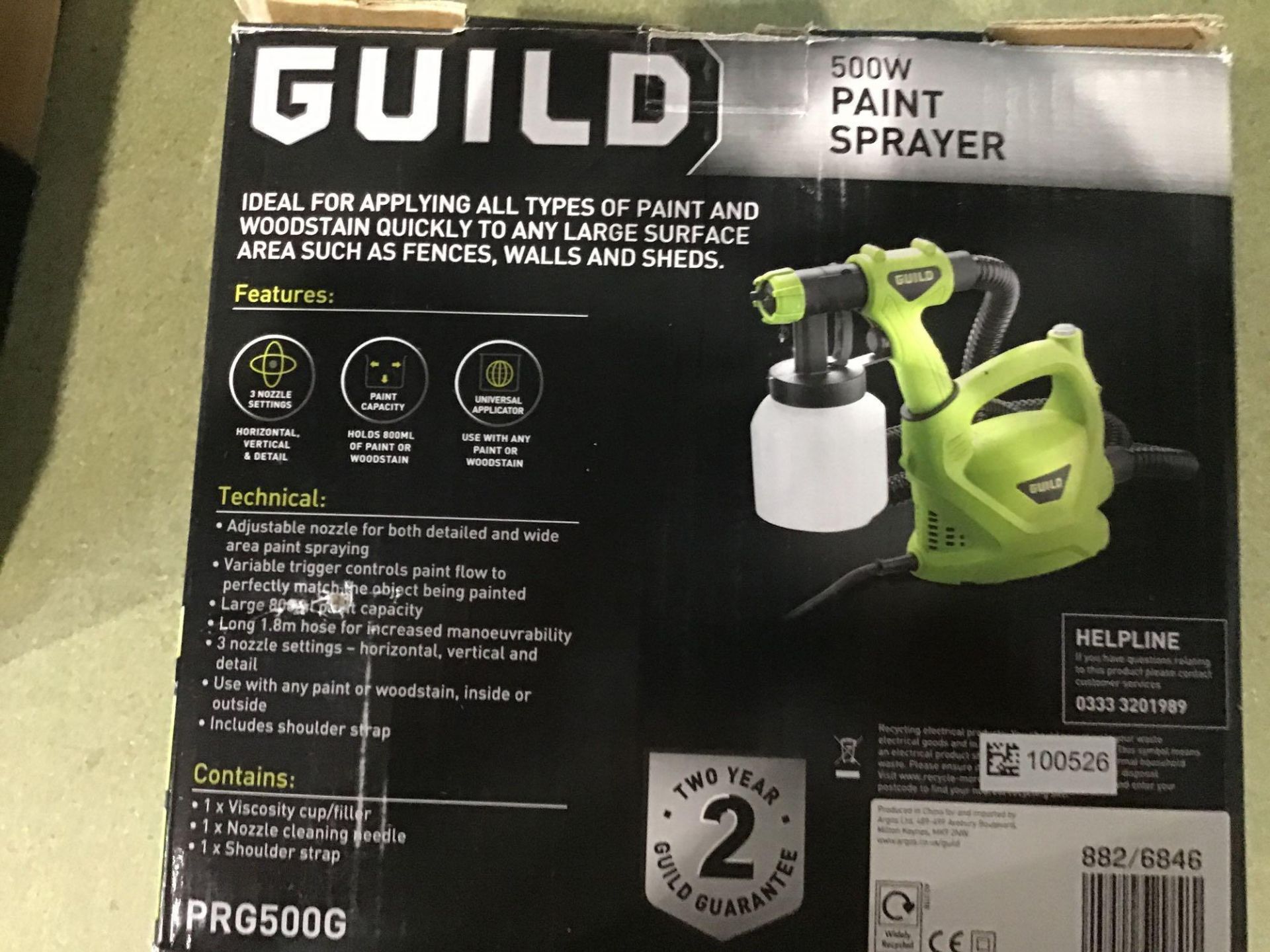 Guild Paint Spray Gun - 500W - £45.00 RRP - Image 2 of 3