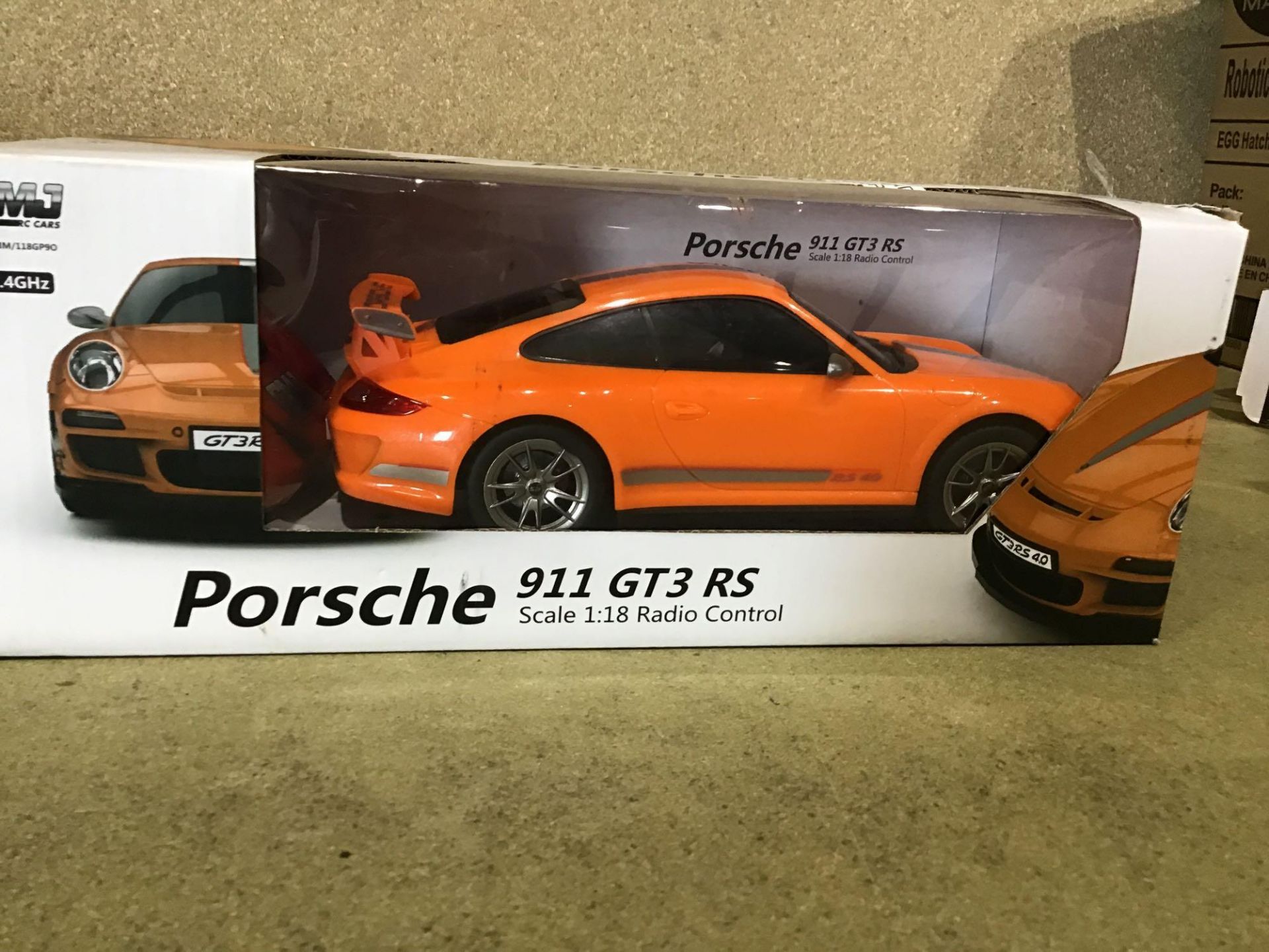 Radio Controlled Porsche 911 Scale 1:18 - Orange 2.4GHZ - £6.50 RRP