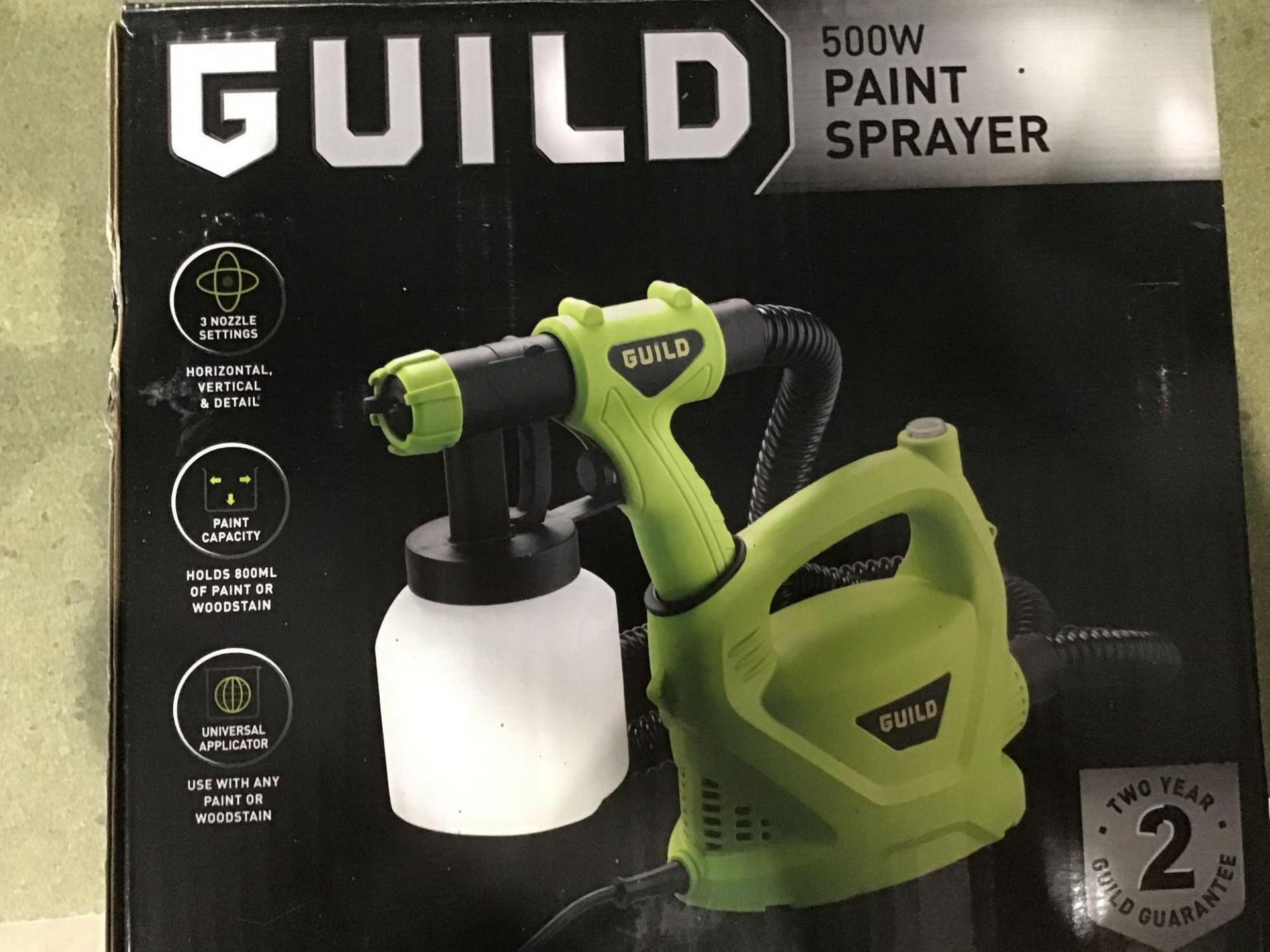 Guild Paint Spray Gun - 500W, £45.00 RRP - Image 2 of 4