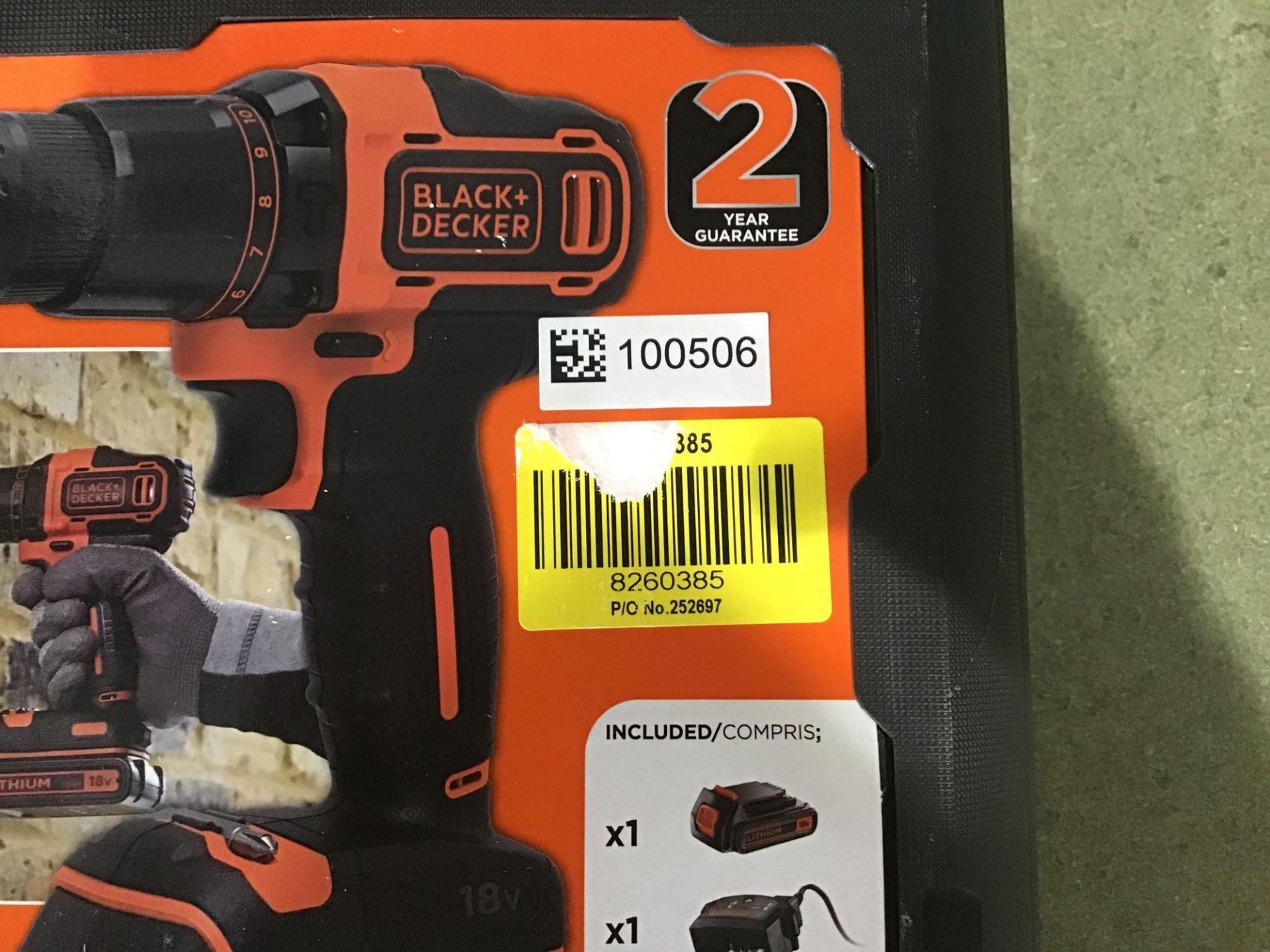 Black + Decker Cordless Hammer Drill with Battery - 18V - £50.00 RRP - Image 3 of 3
