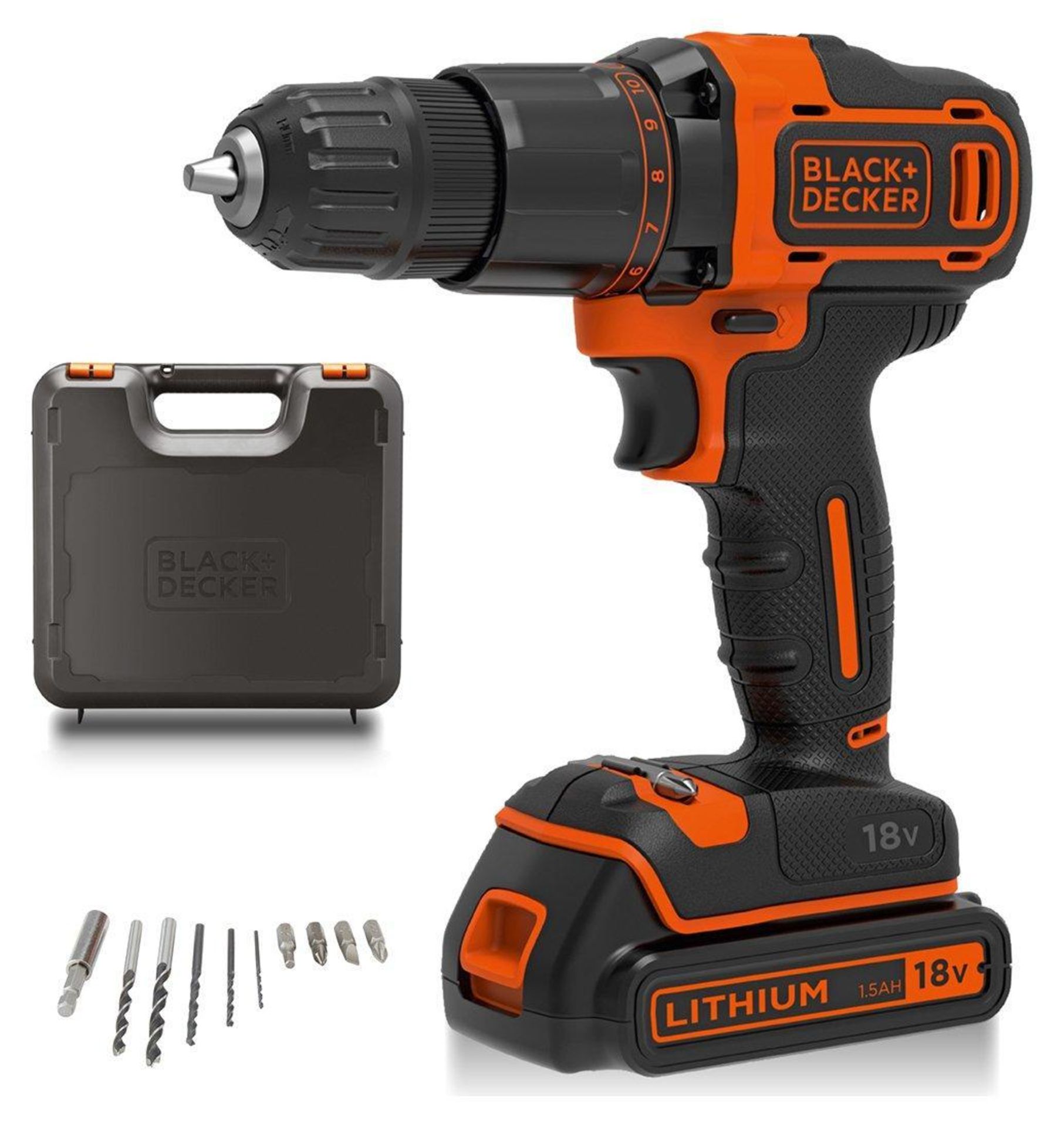 Black + Decker BCD700S1KA Hammer Drill with Battery - 18V, £50.00 RRP