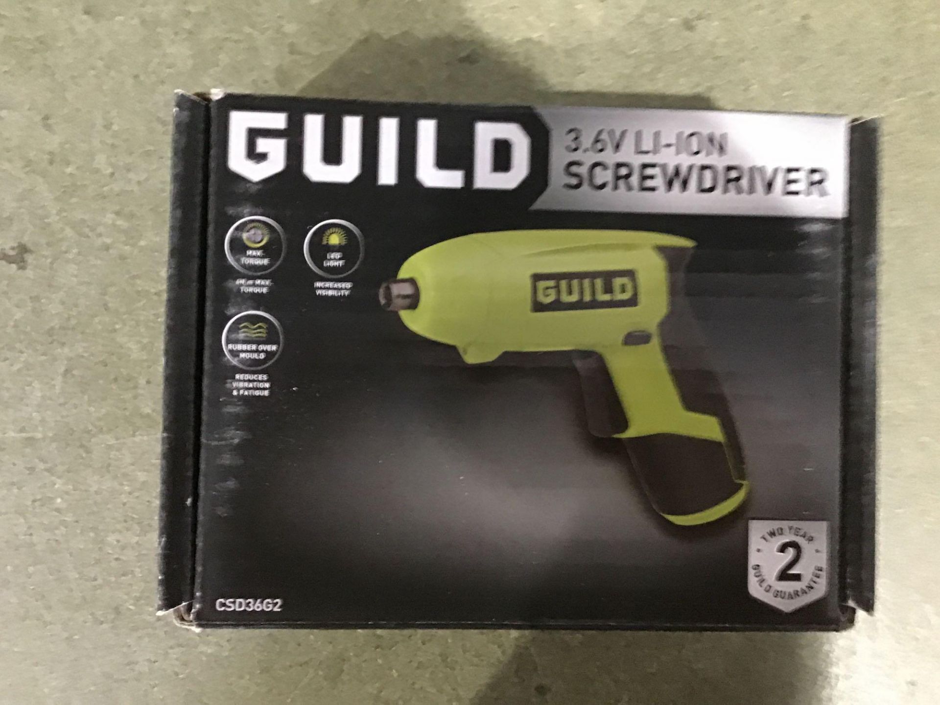 Guild Cordless Li-Ion Screwdriver - 3.6V - £9.00 RRP - Image 2 of 3